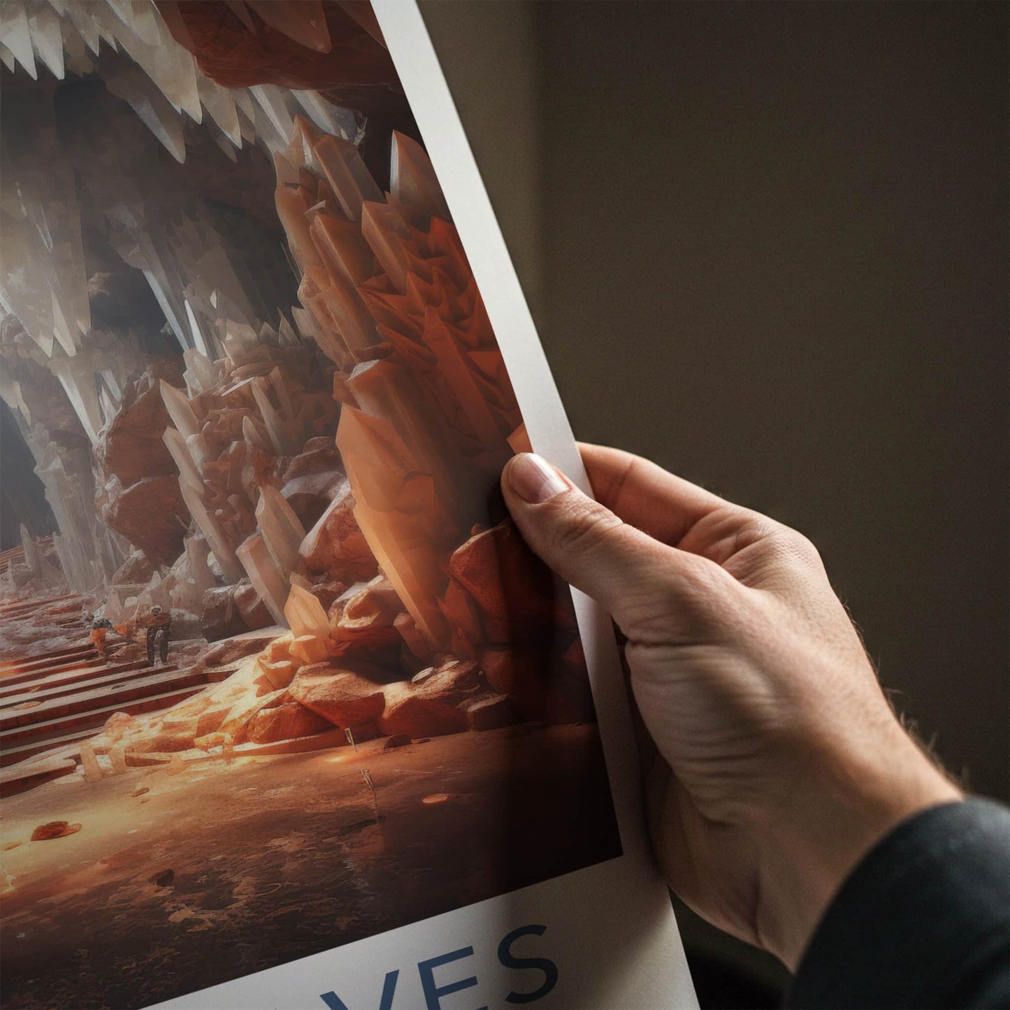 Naica Caves Poster - Mexico Travel Art - Giant Crystal Cavern Home Decor