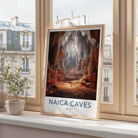 Naica Caves Poster - Mexico Travel Art - Giant Crystal Cavern Home Decor