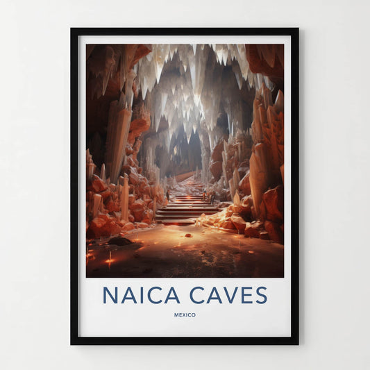 Naica Caves Poster - Mexico Travel Art - Giant Crystal Cavern Home Decor