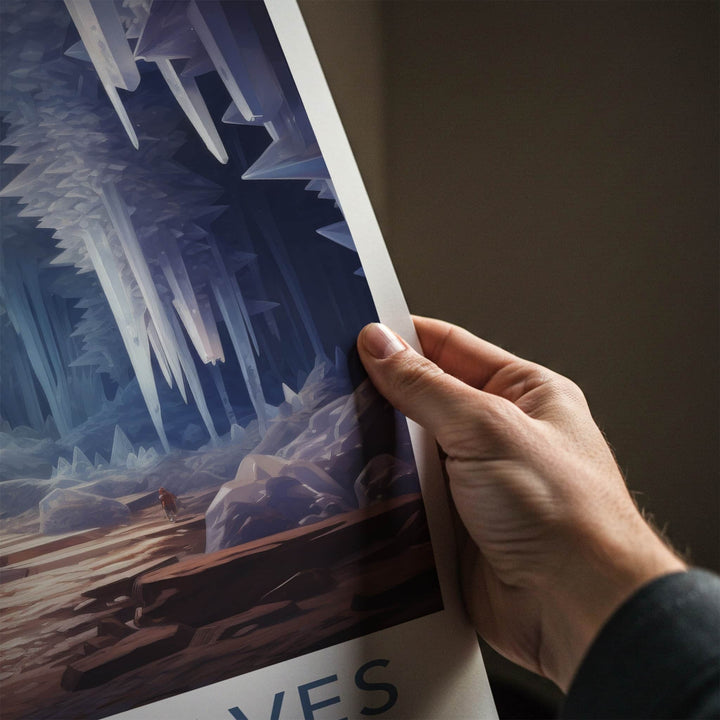 Naica Caves Poster - Mexico Wall Art - Giant Crystal Cave Home Decor