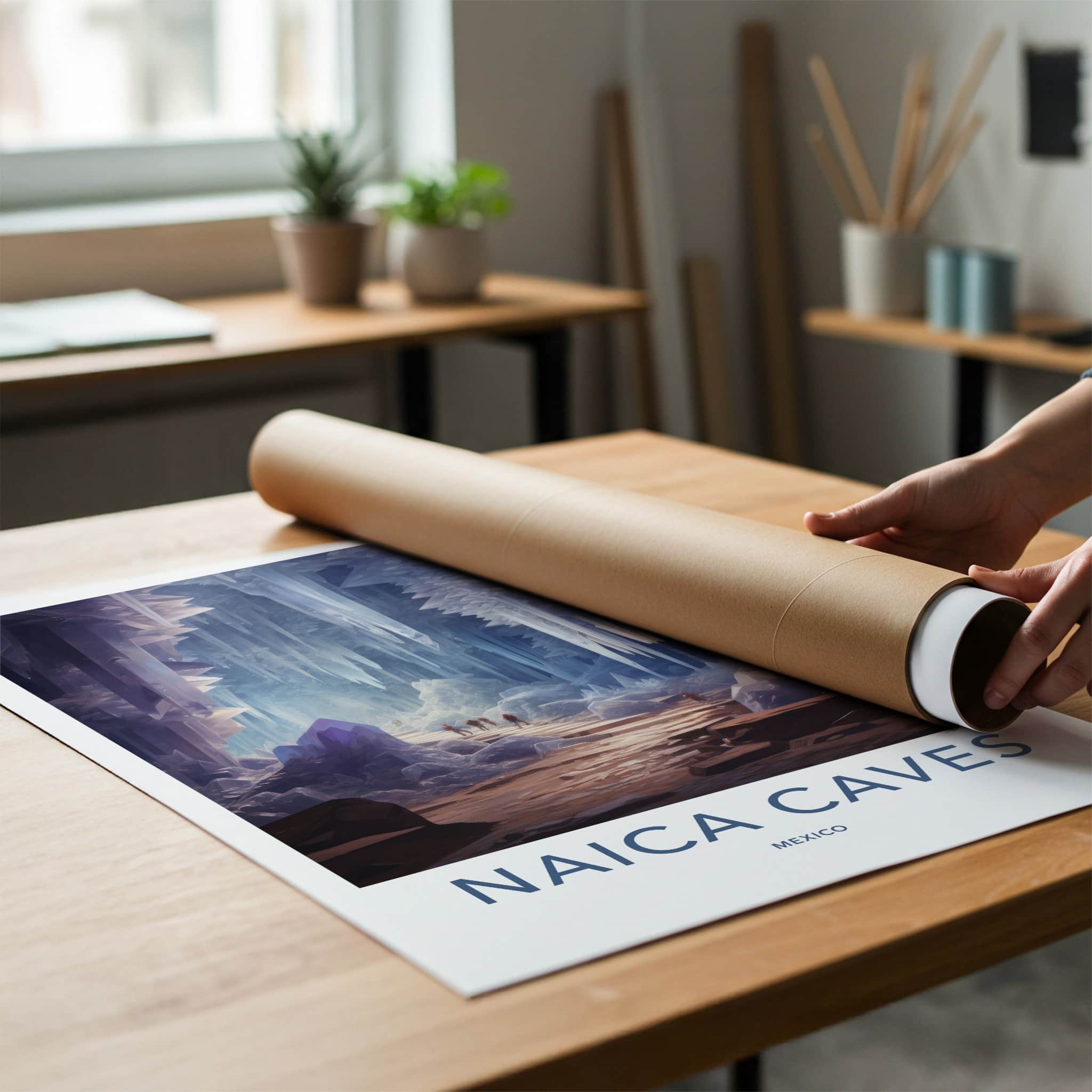 Naica Caves Poster - Mexico Wall Art - Giant Crystal Cave Home Decor