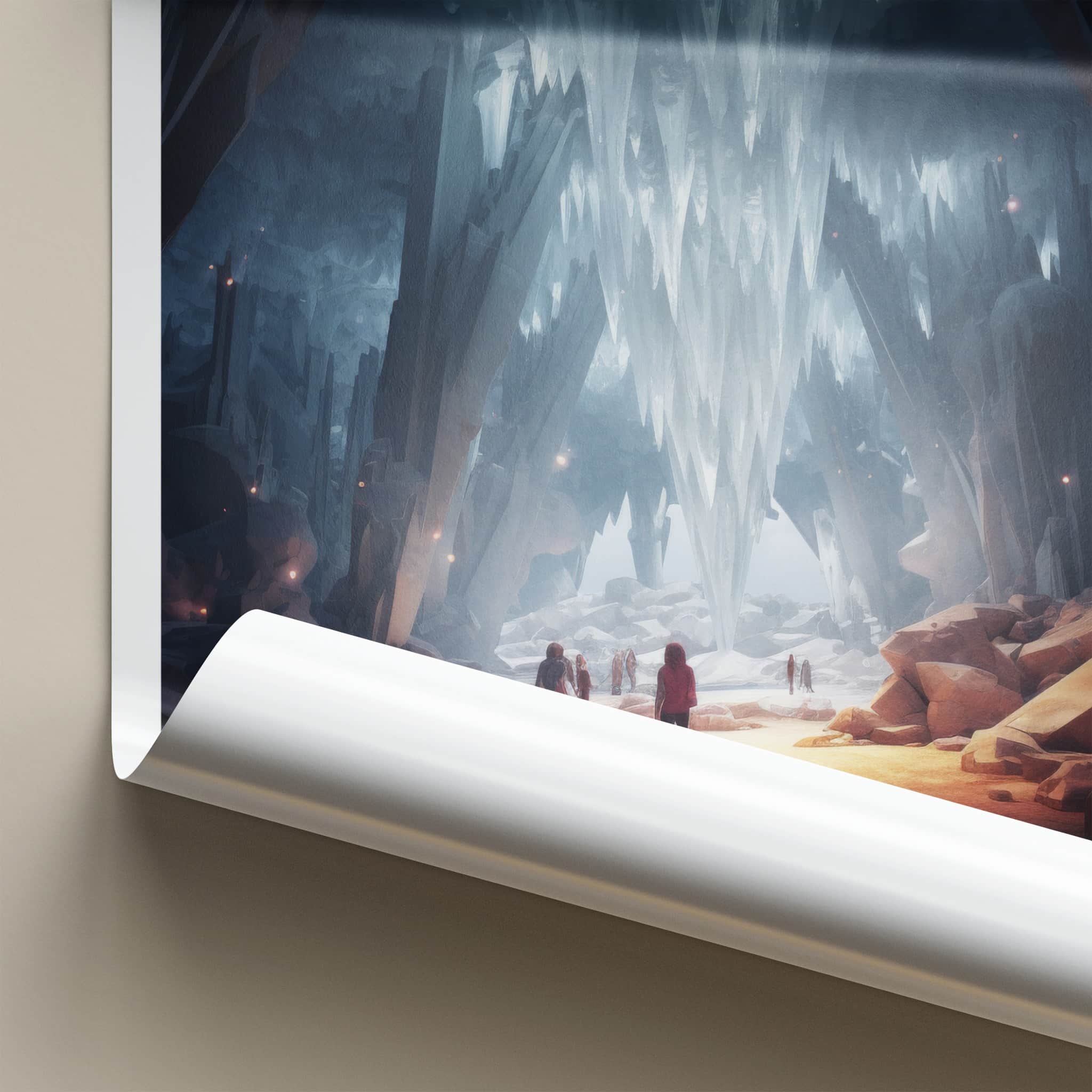 Naica Poster - Mexico Framed Print - Giant Crystal Cave Lounge Decor