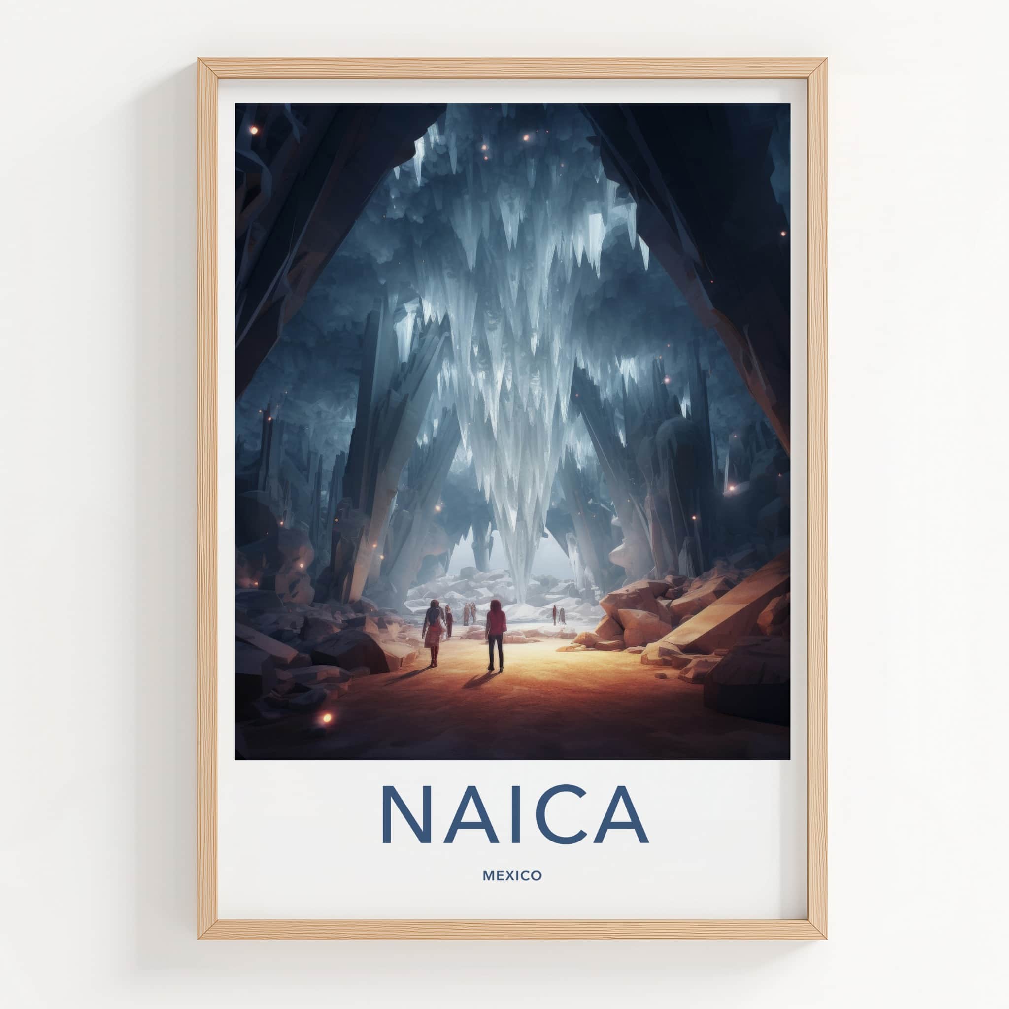 Naica Poster - Mexico Framed Print - Giant Crystal Cave Lounge Decor