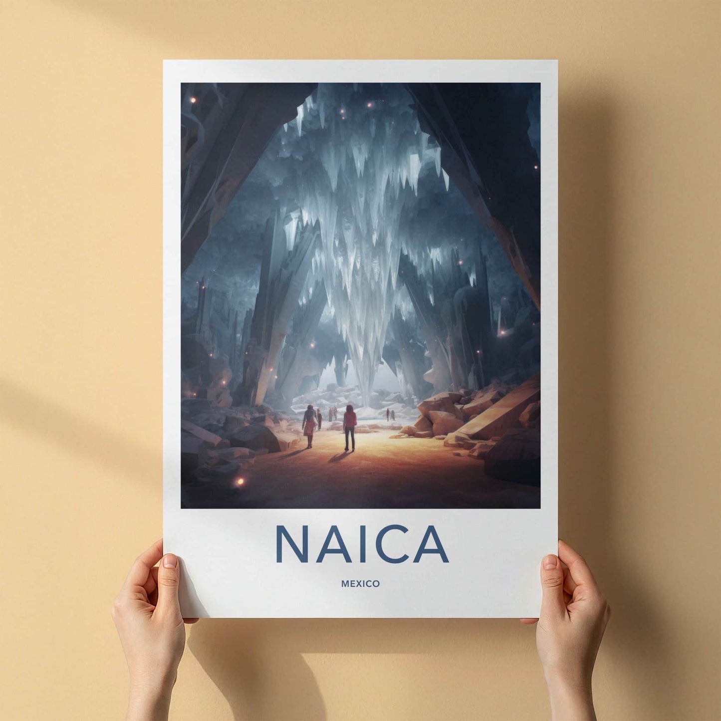 Naica Poster - Mexico Framed Print - Giant Crystal Cave Lounge Decor
