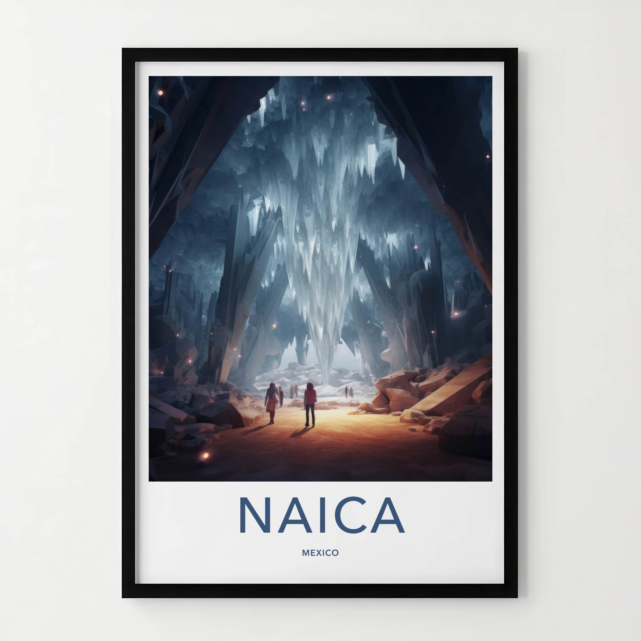Naica Poster - Mexico Framed Print - Giant Crystal Cave Lounge Decor