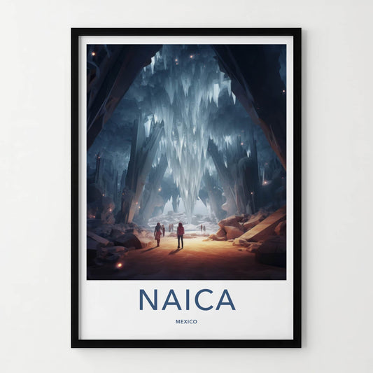 Naica Poster - Mexico Framed Print - Giant Crystal Cave Lounge Decor