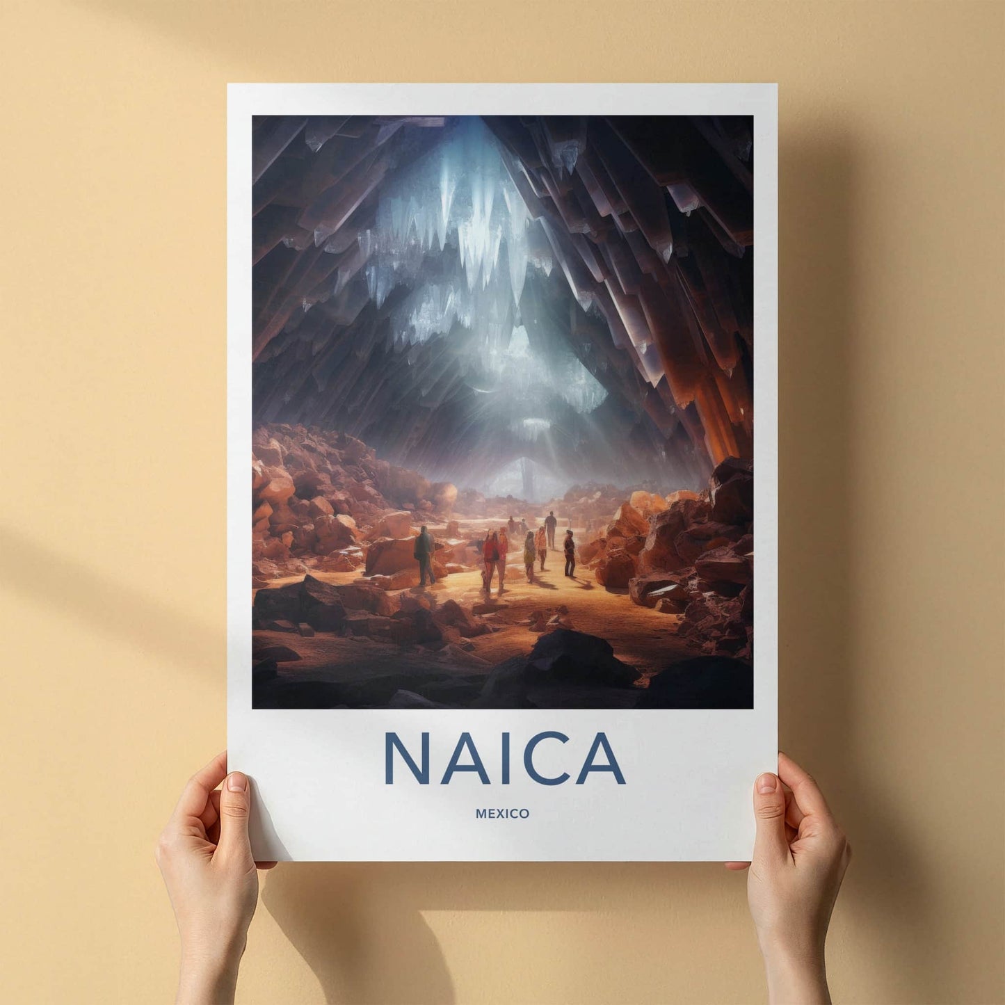 Naica Poster - Mexico Travel Print - Giant Crystal Cavern Gallery Art