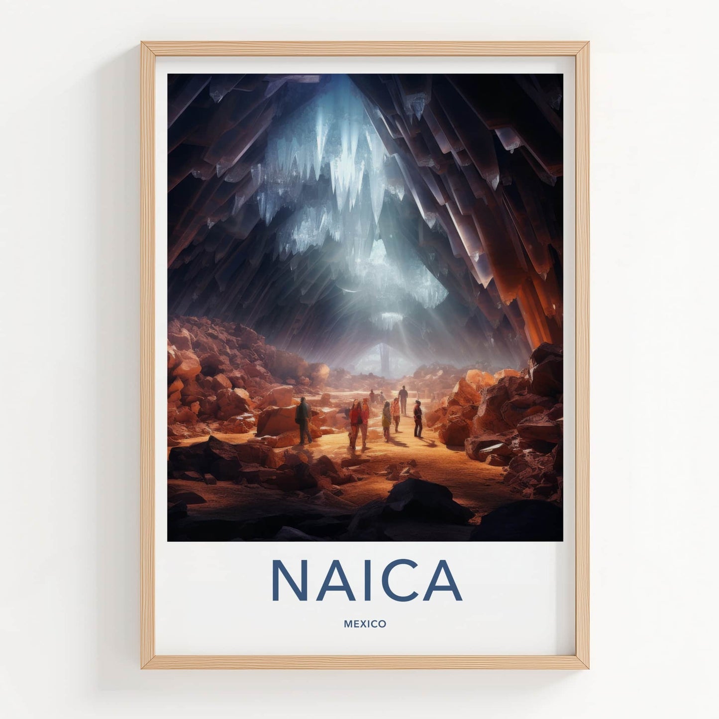 Naica Poster - Mexico Travel Print - Giant Crystal Cavern Gallery Art
