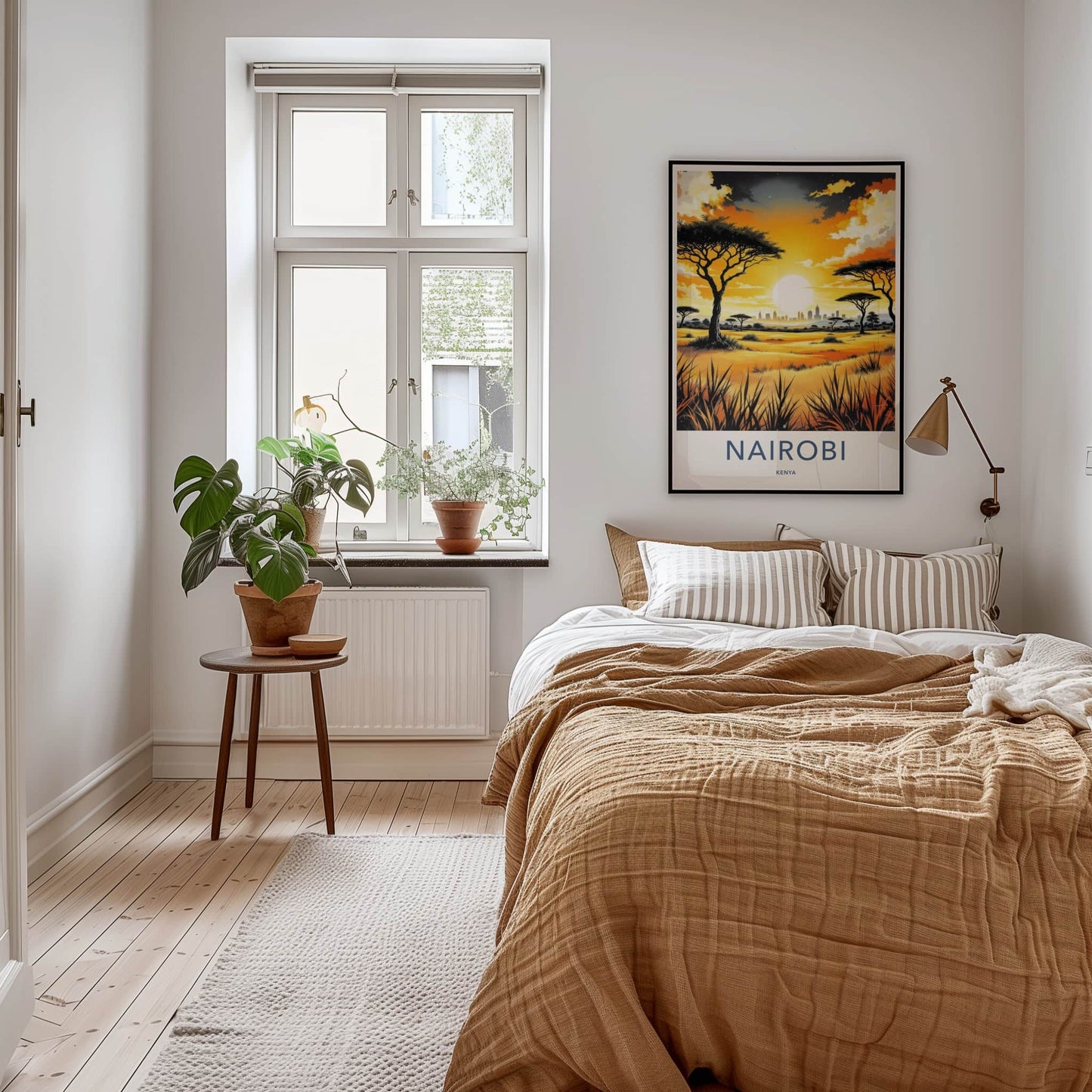 Nairobi Poster - Kenya Travel Art - Vibrant Sunset Horizon Wall Decor