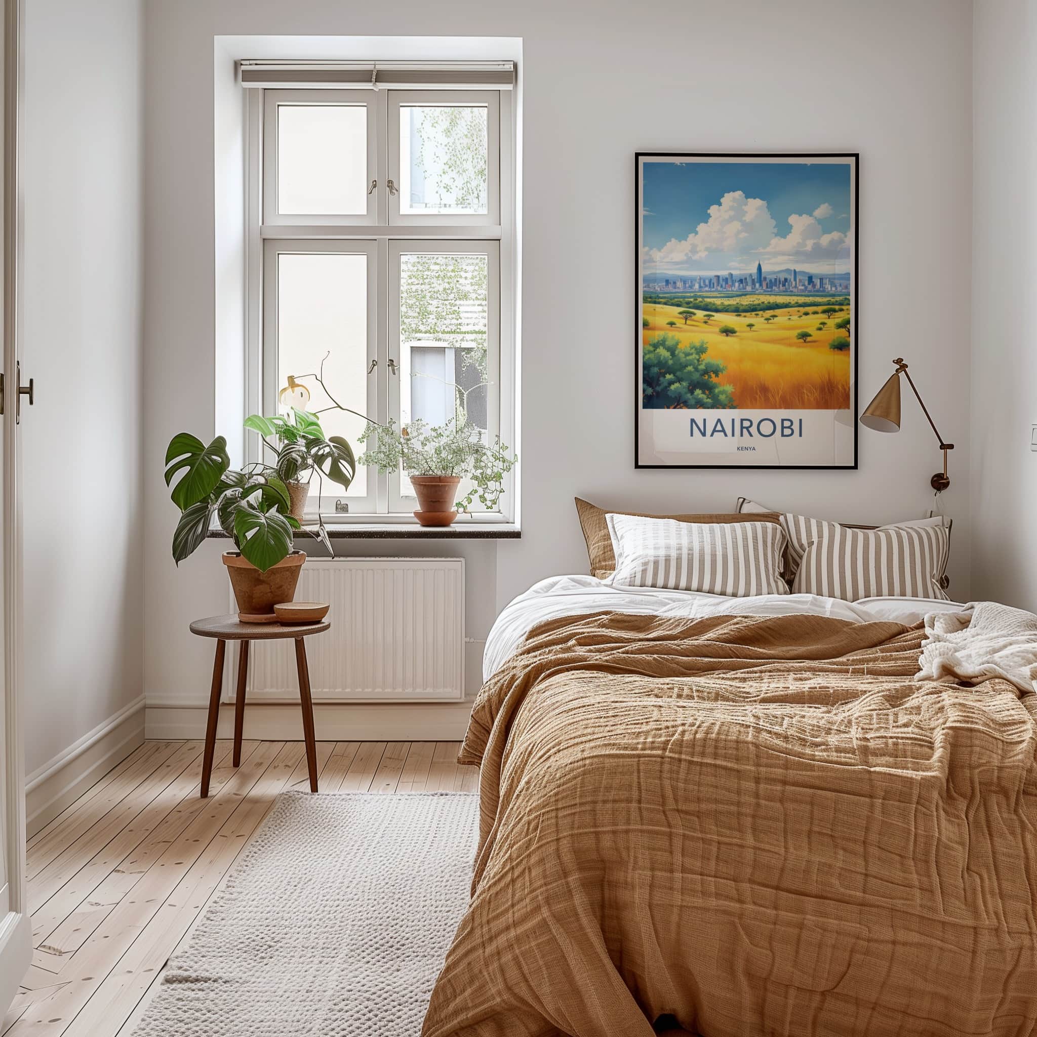 Nairobi Poster - Kenya Wall Art - Golden Savanna Vista Home Decor