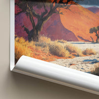 Namib Desert Poster - Africa Travel Print - Red Dune Landscape Home Decor