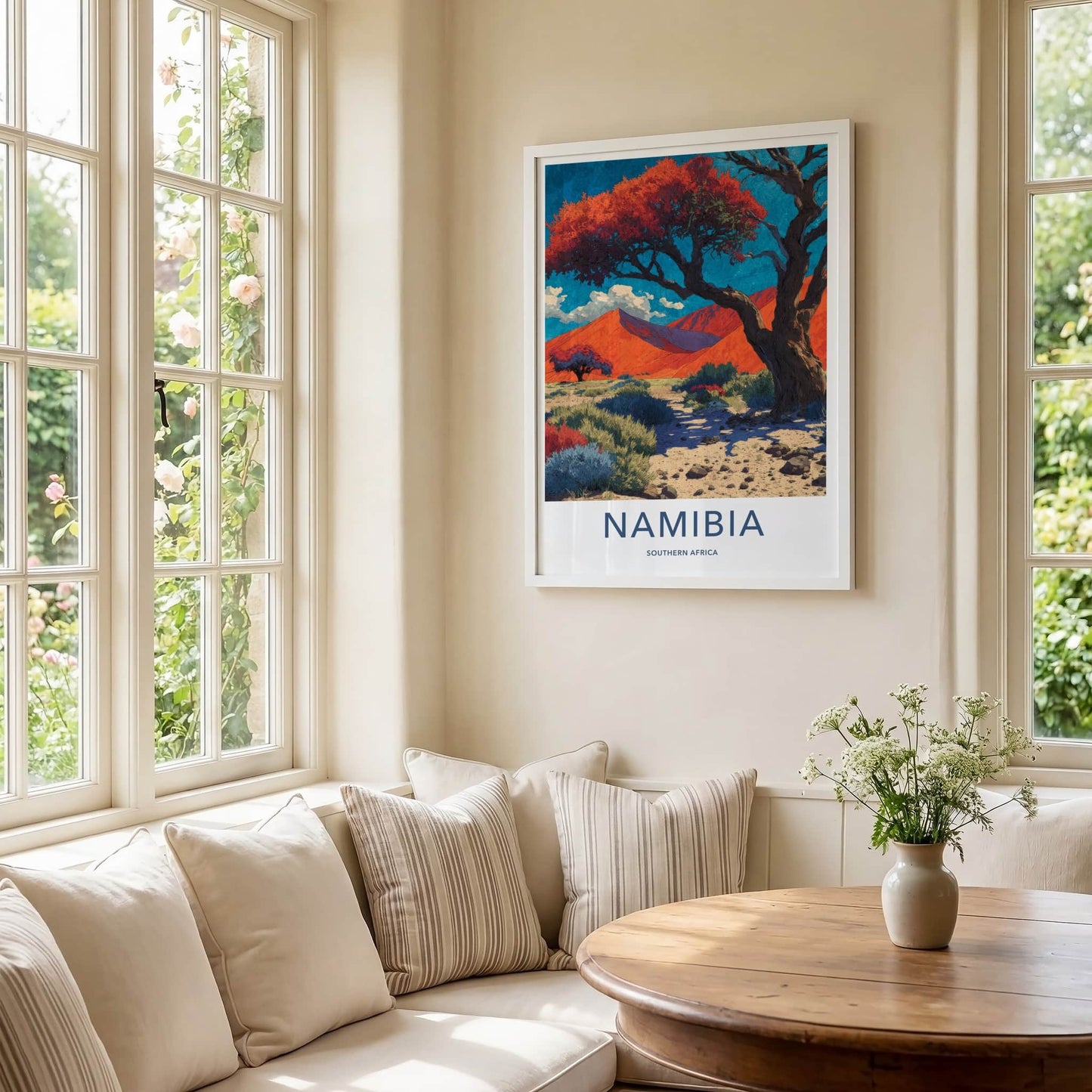 Namibia Poster - Africa Travel Art - Striking Desert Landscape Home Decor