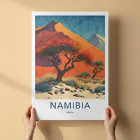 Namibia Poster - Africa Travel Art - Vibrant Desert Scene Home Decor