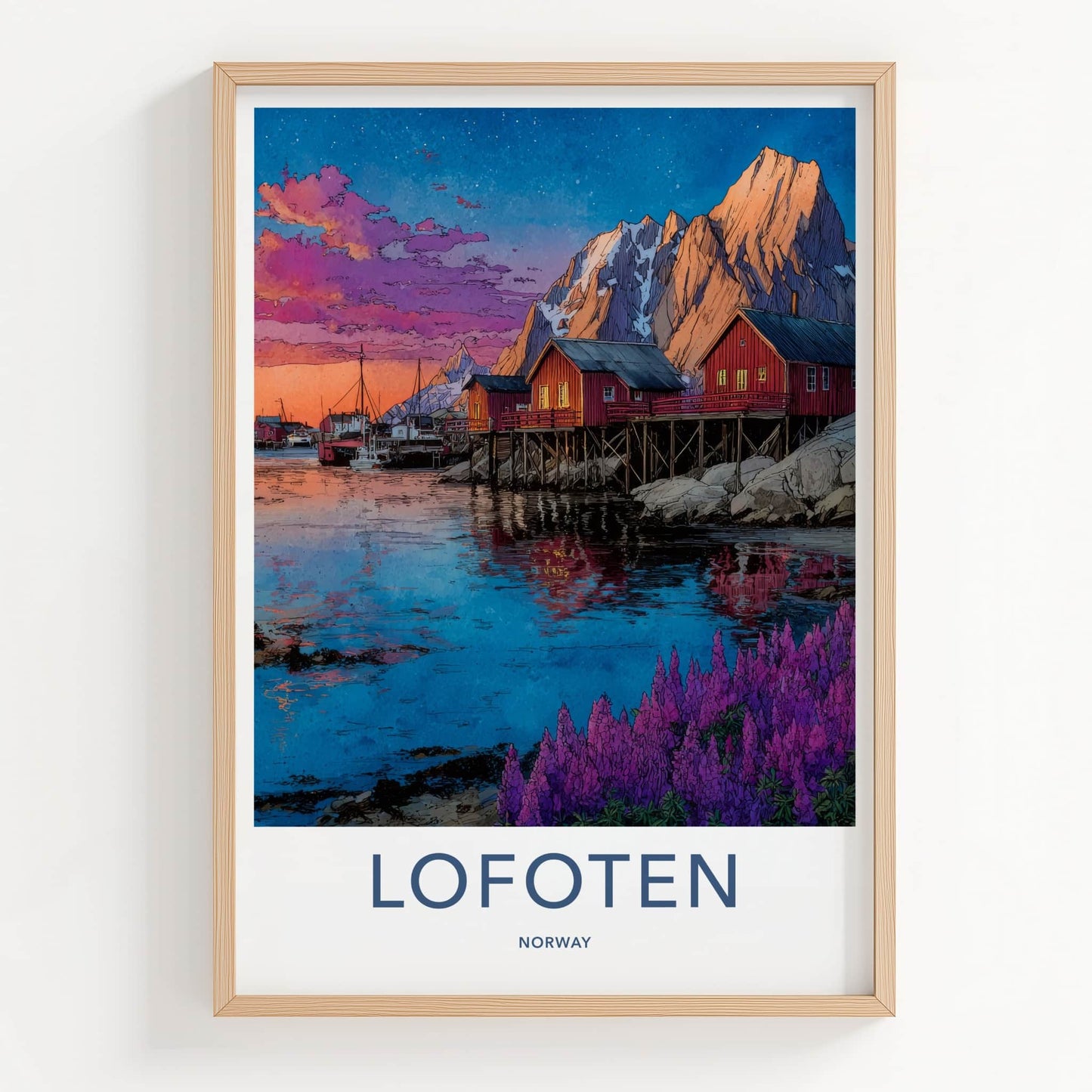 Lofoten Poster - Norway Travel Print