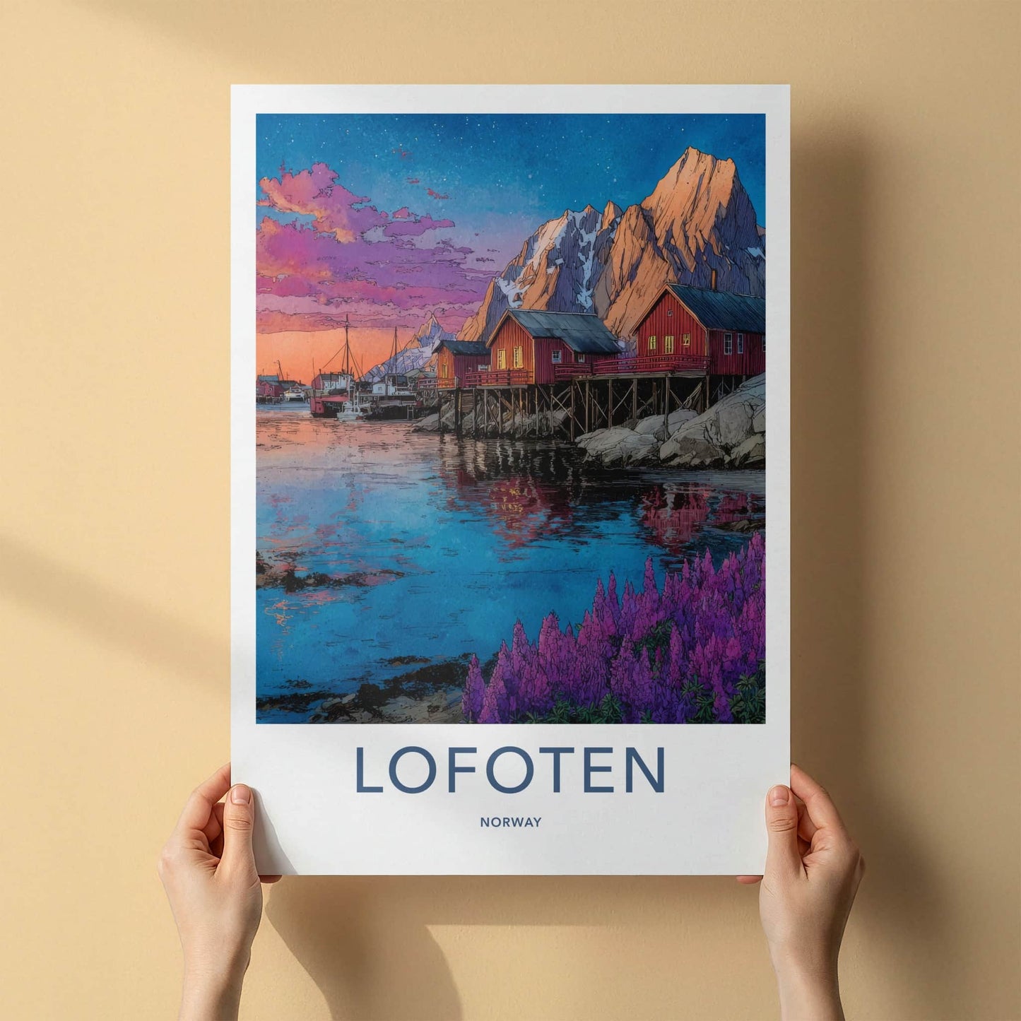 Lofoten Poster - Norway Travel Print