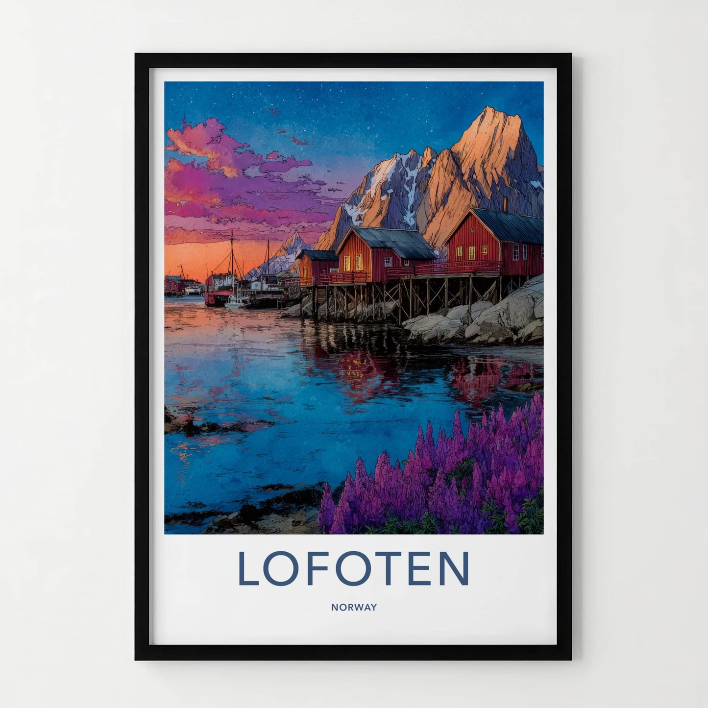 Lofoten Poster - Norway Travel Print