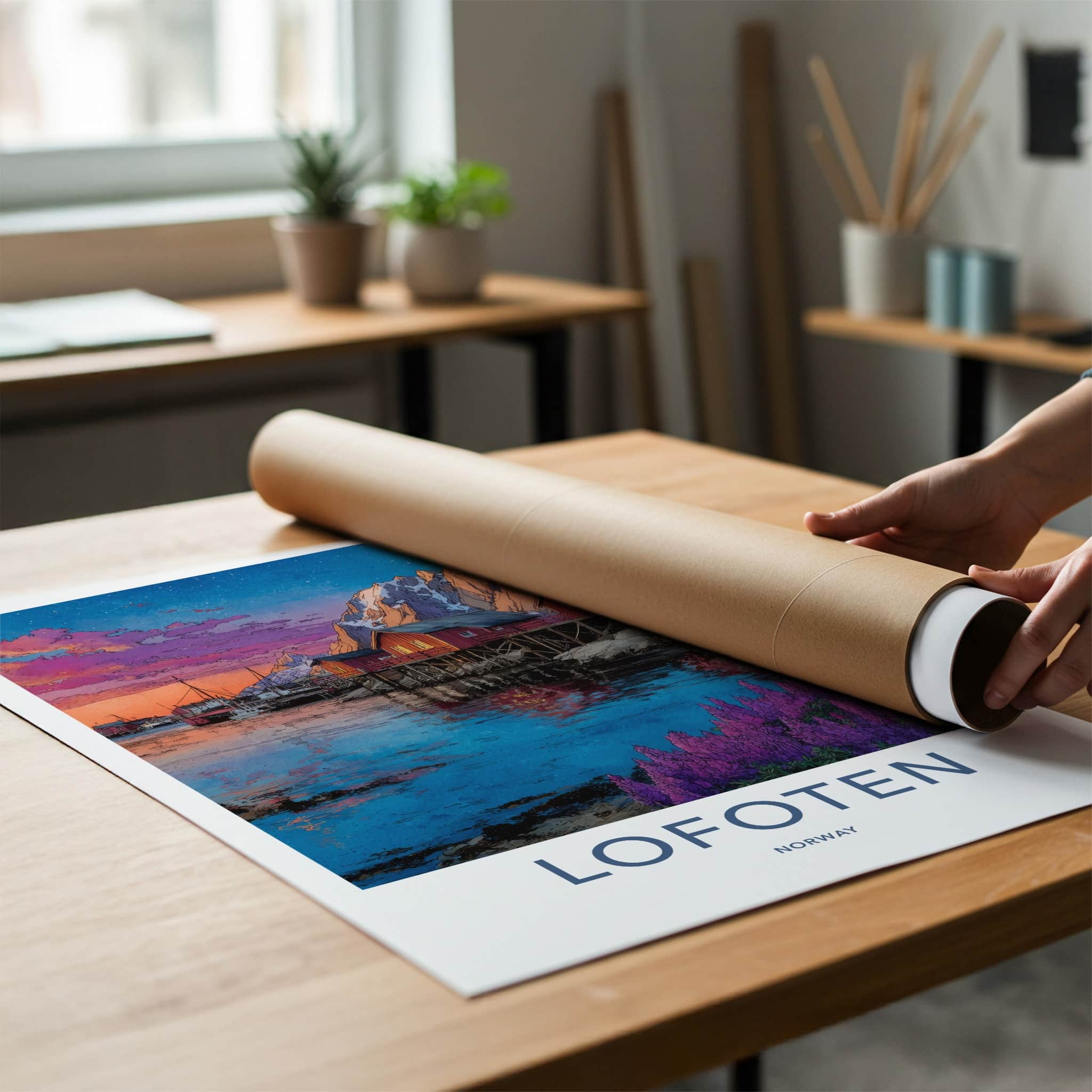 Lofoten Poster - Norway Travel Print