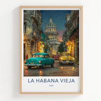 Havana Poster - Cuba Framed Art