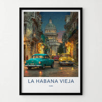 Havana Poster - Cuba Framed Art