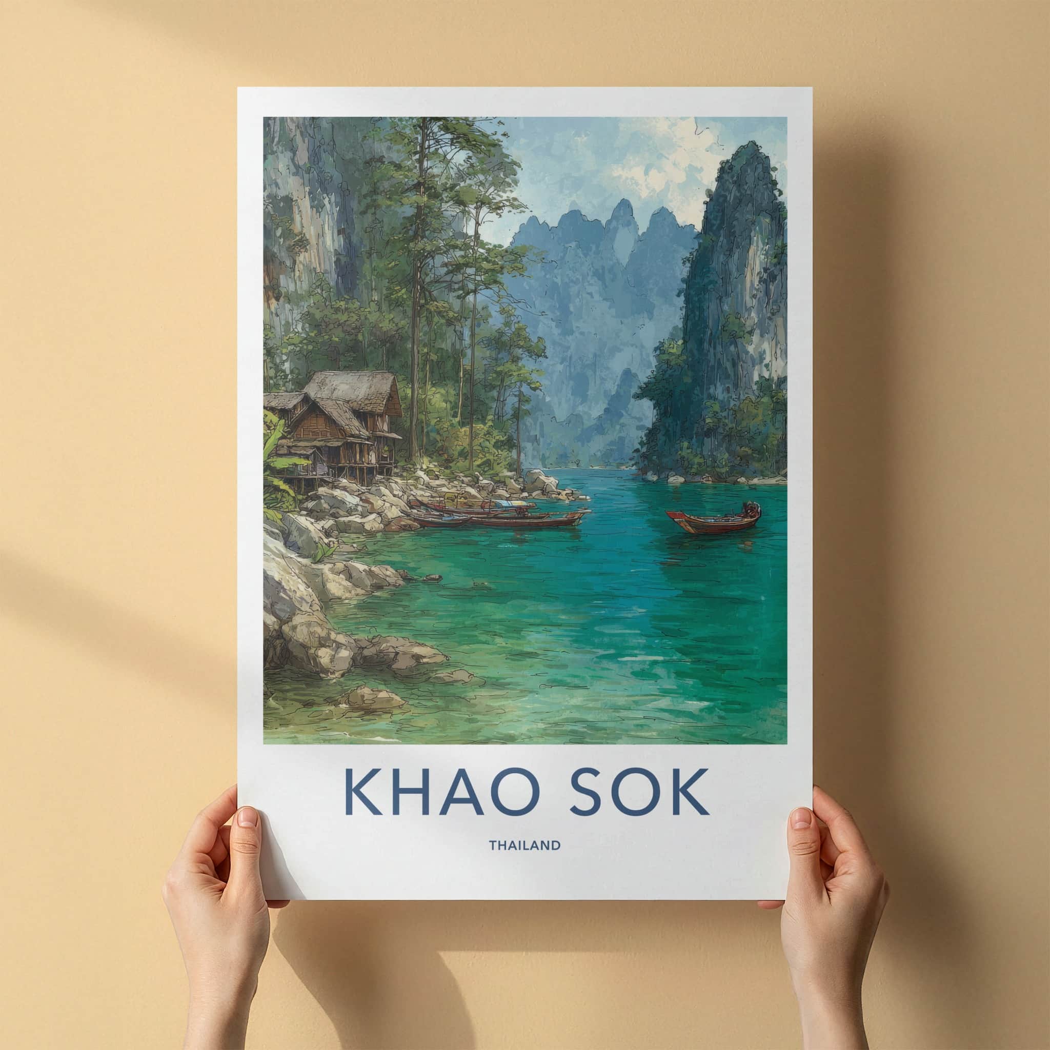 Khao Sok Poster - Thailand Travel Art