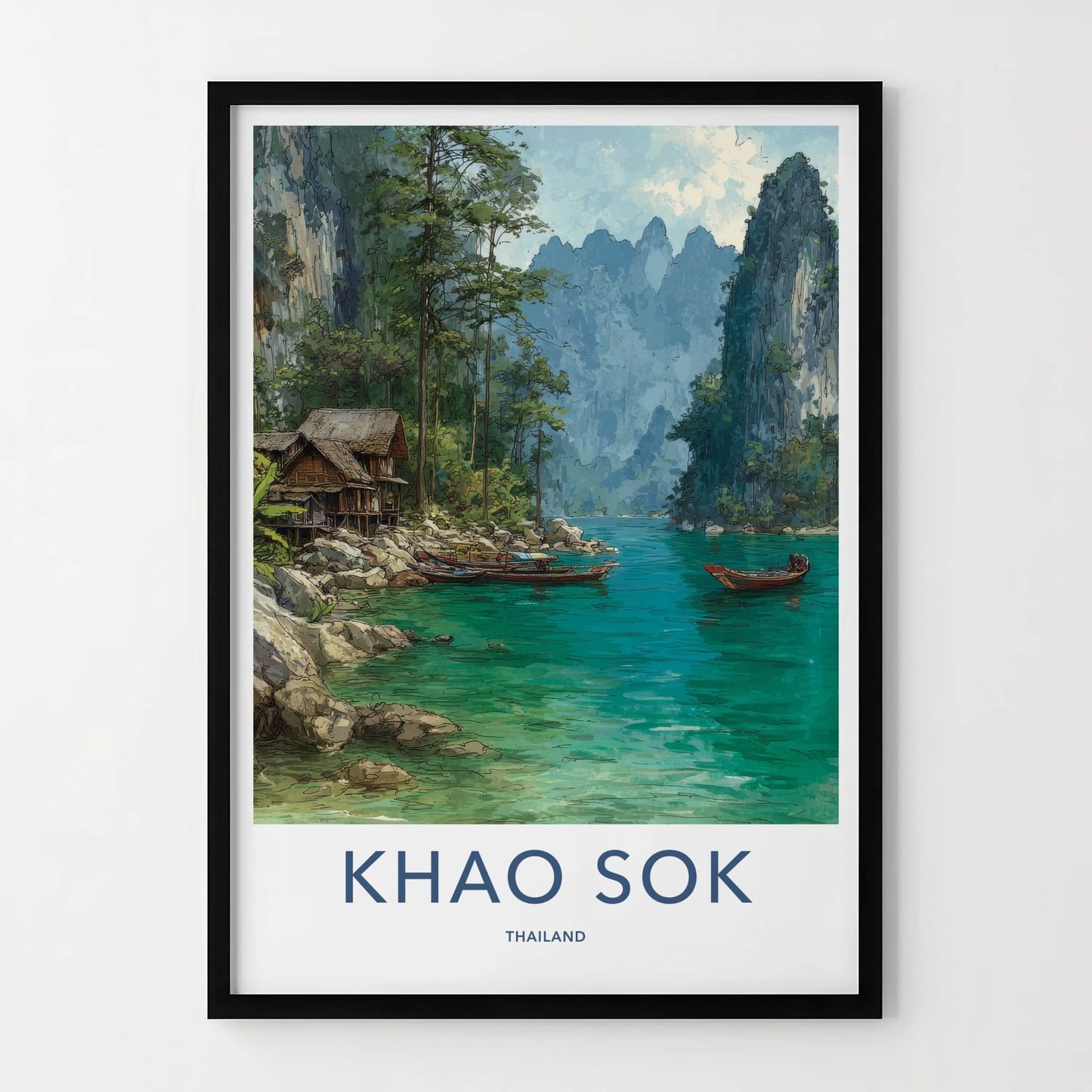Khao Sok Poster - Thailand Travel Art
