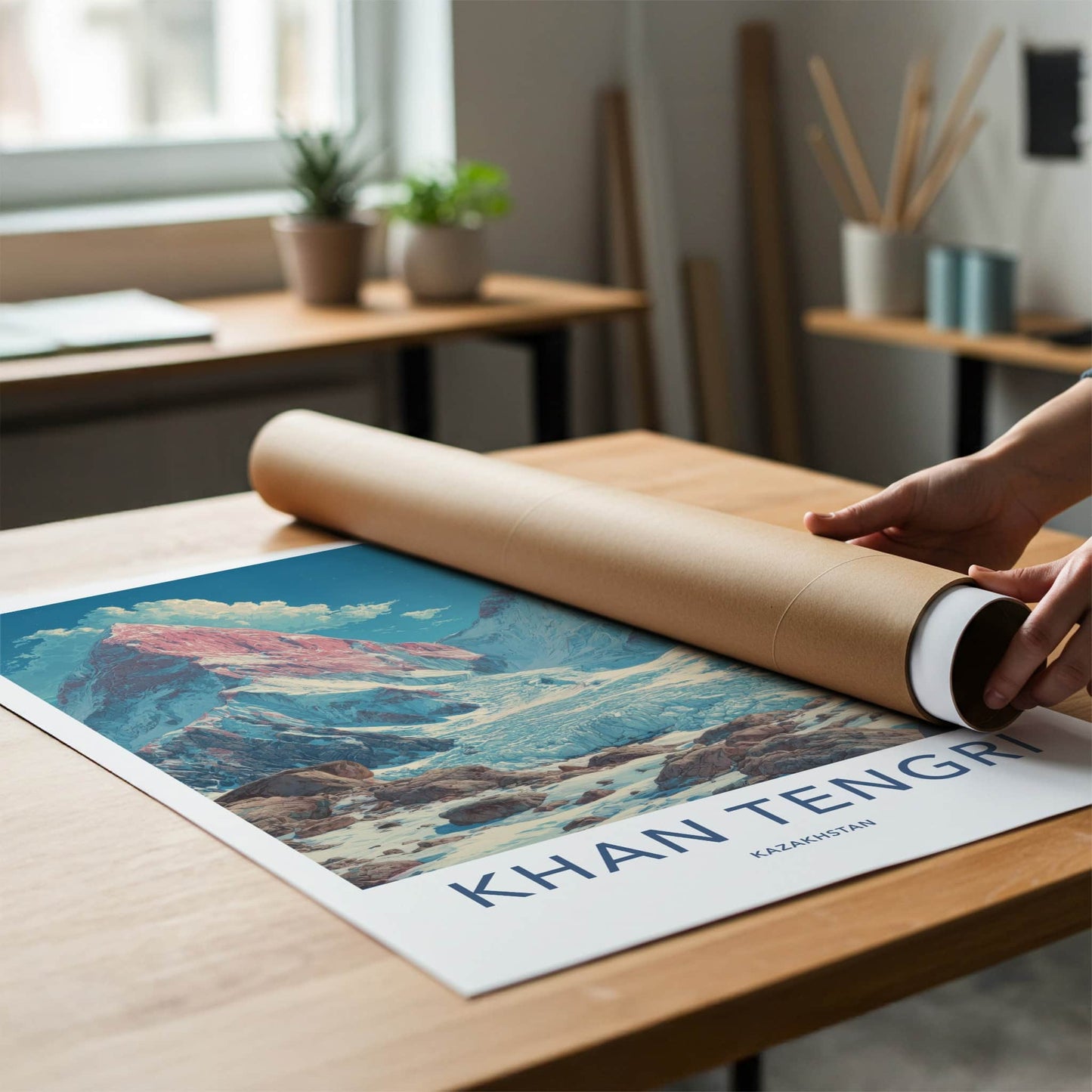 Khan Tengri Poster - Kazakhstan Art Print