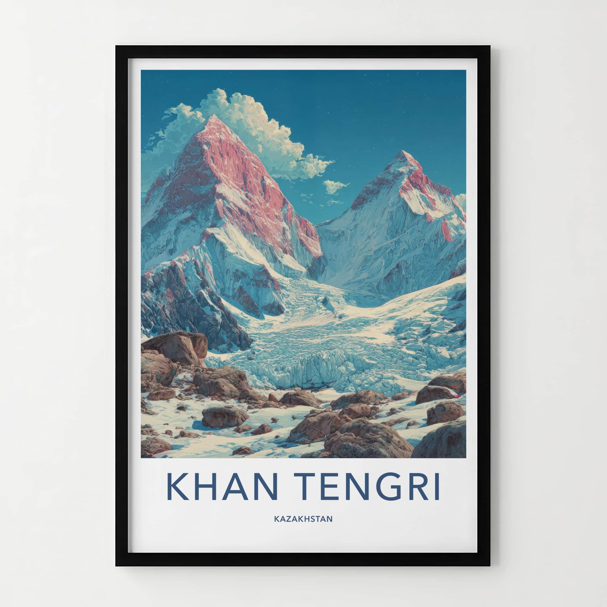 Khan Tengri Poster - Kazakhstan Art Print