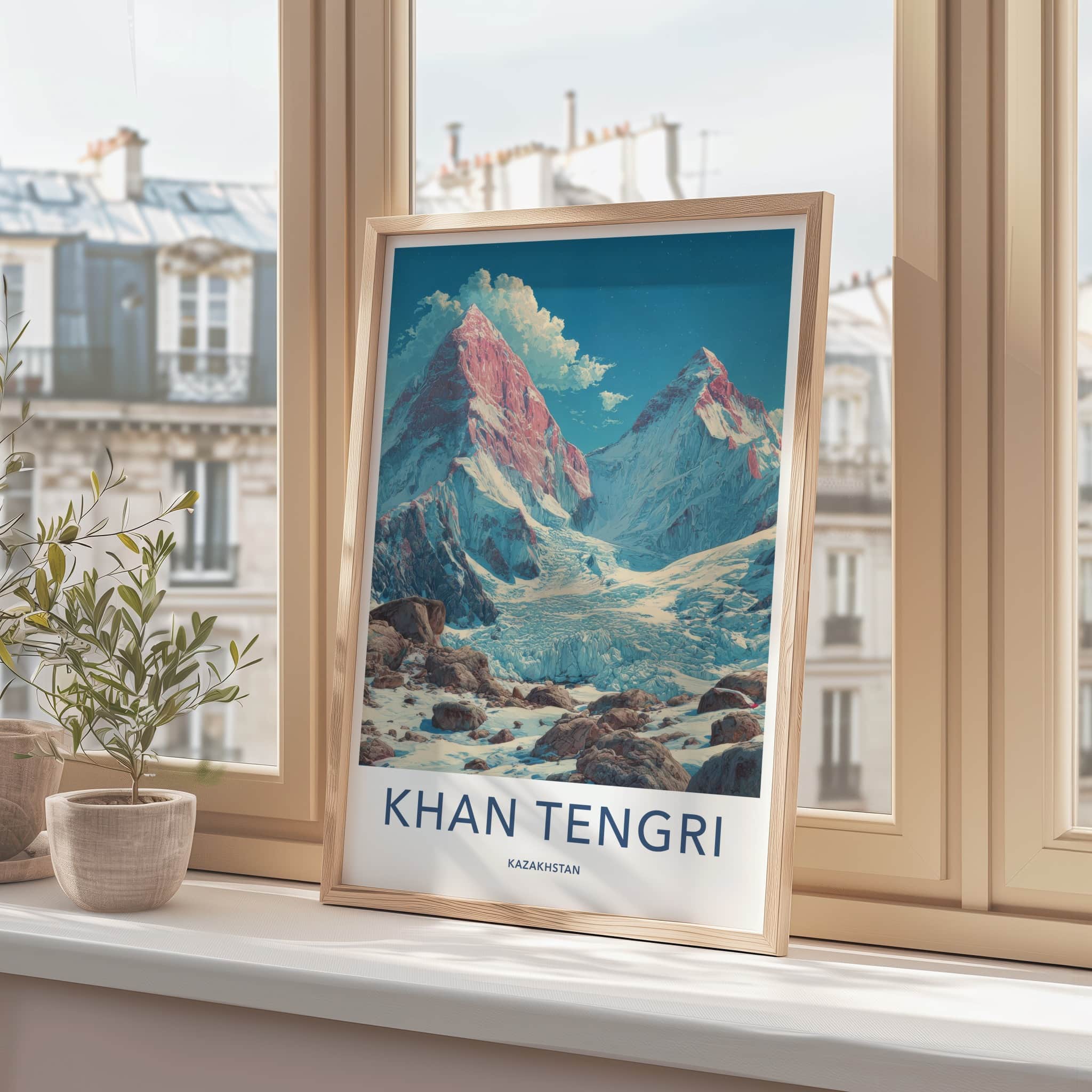 Khan Tengri Poster - Kazakhstan Art Print