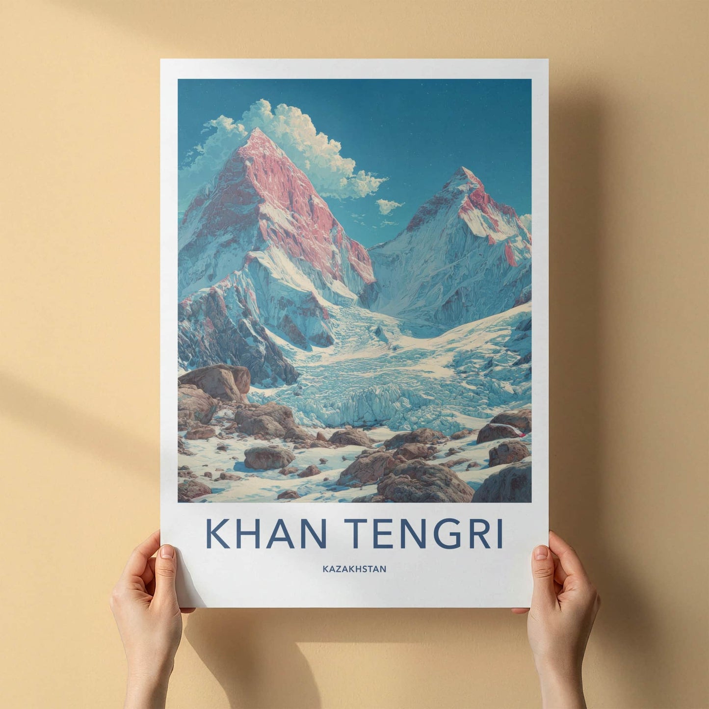 Khan Tengri Poster - Kazakhstan Art Print