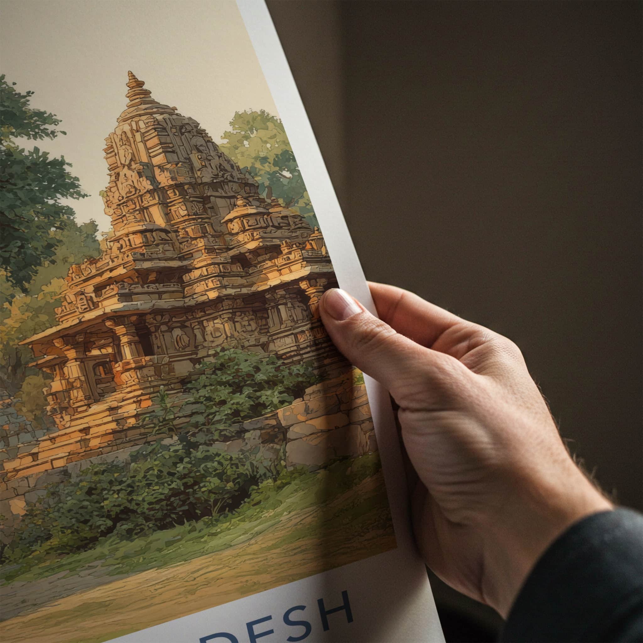 Madhya Pradesh Poster - India Framed Art