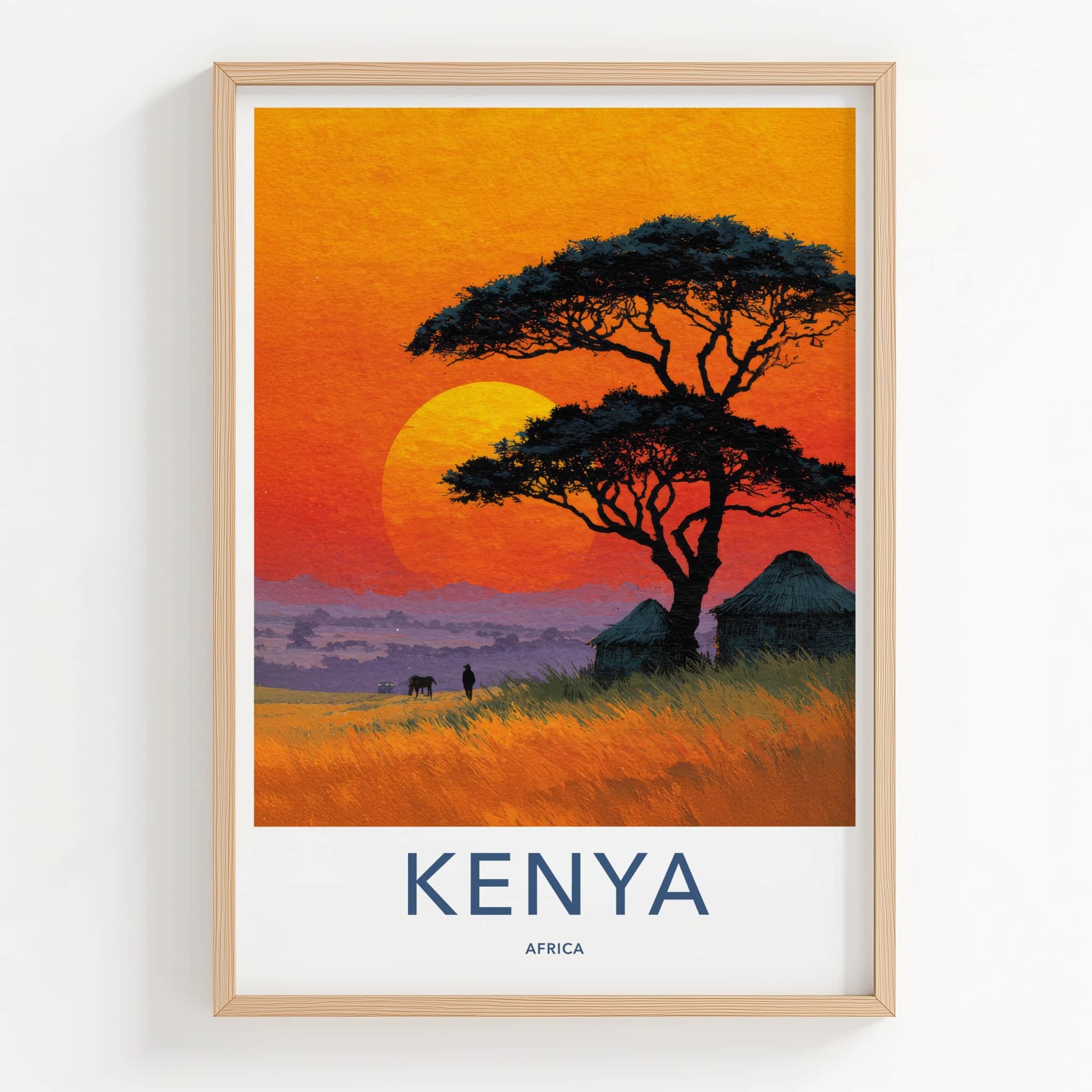 Kenya Poster - Savannah Framed Art