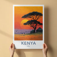 Kenya Poster - Savannah Framed Art
