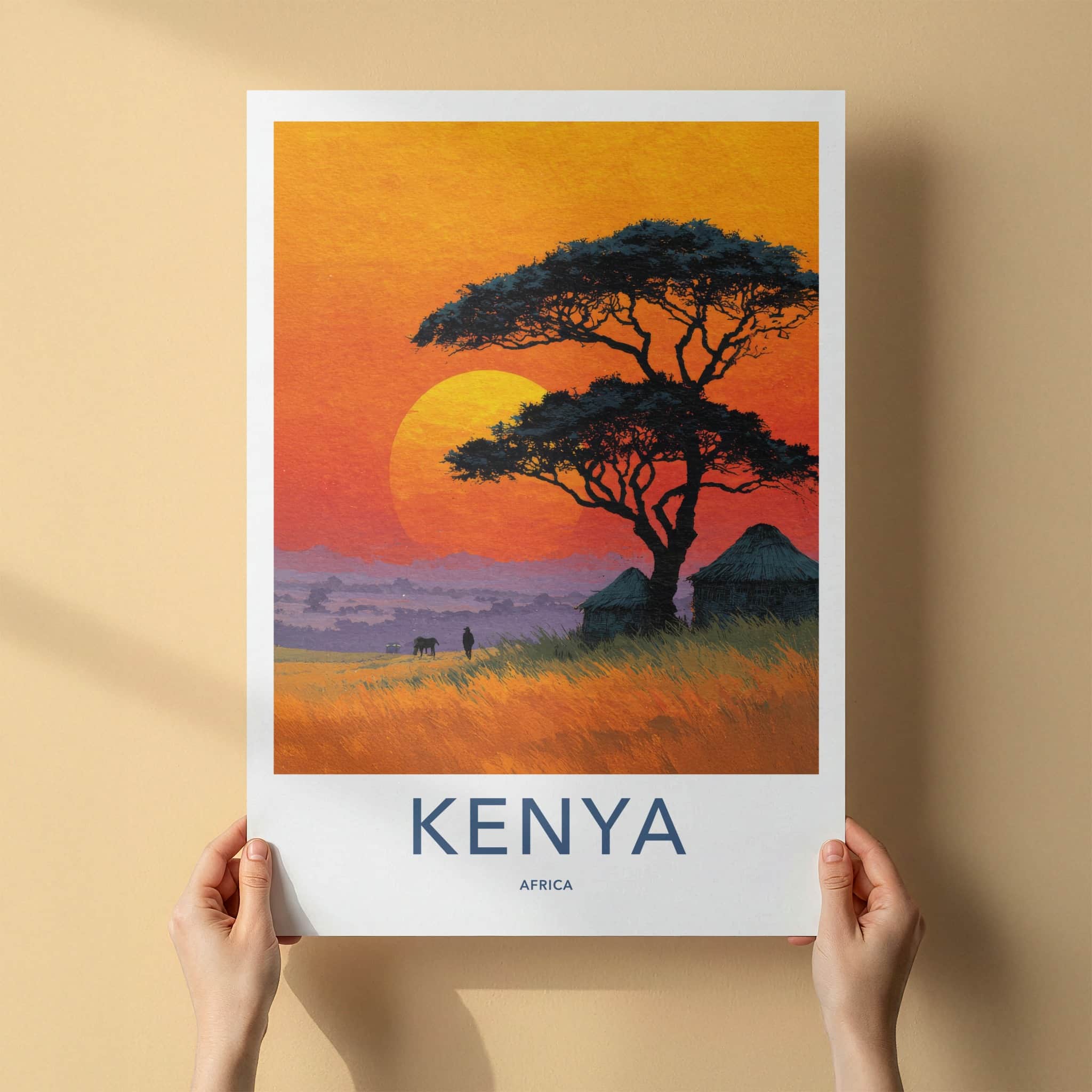 Kenya Poster - Savannah Framed Art