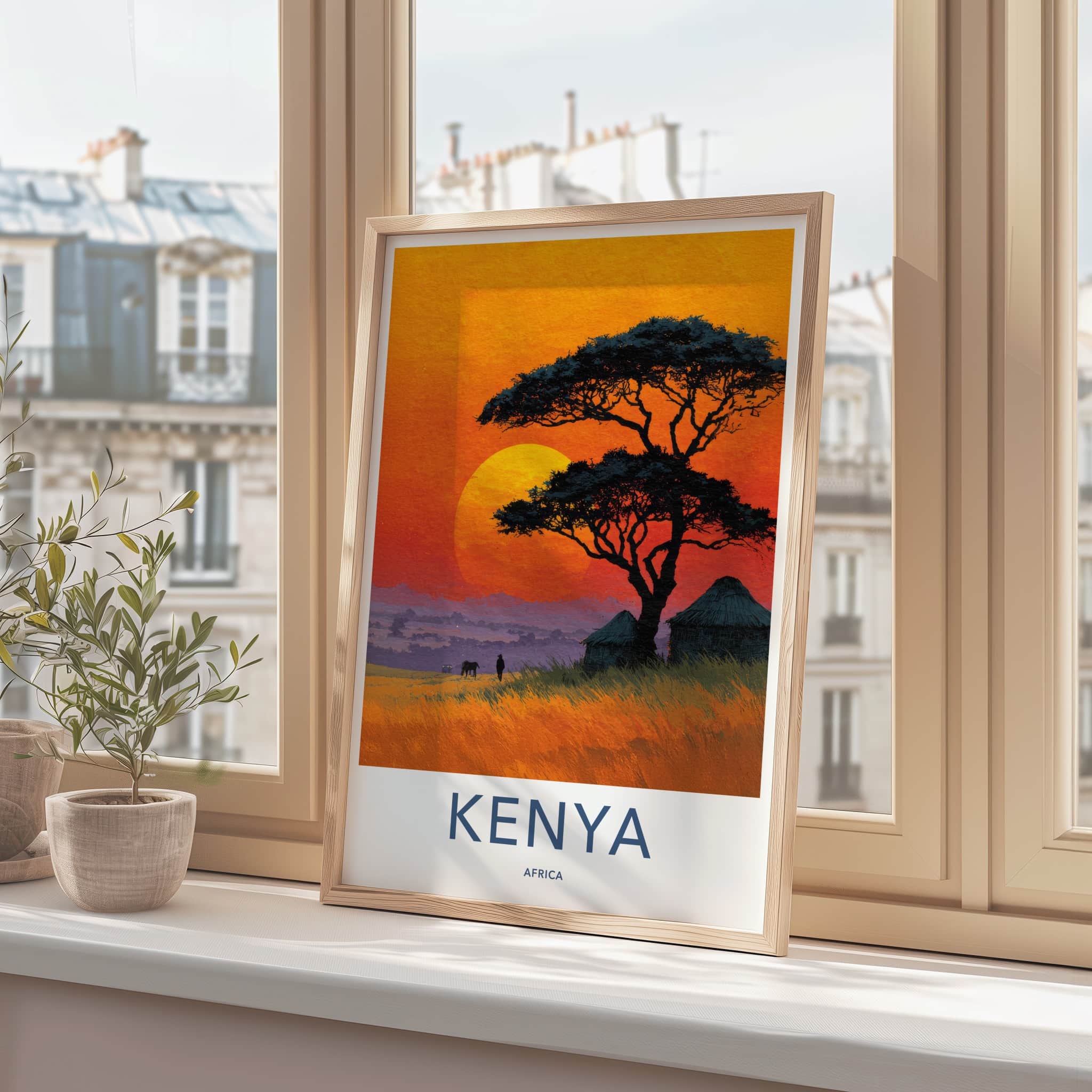 Kenya Poster - Savannah Framed Art