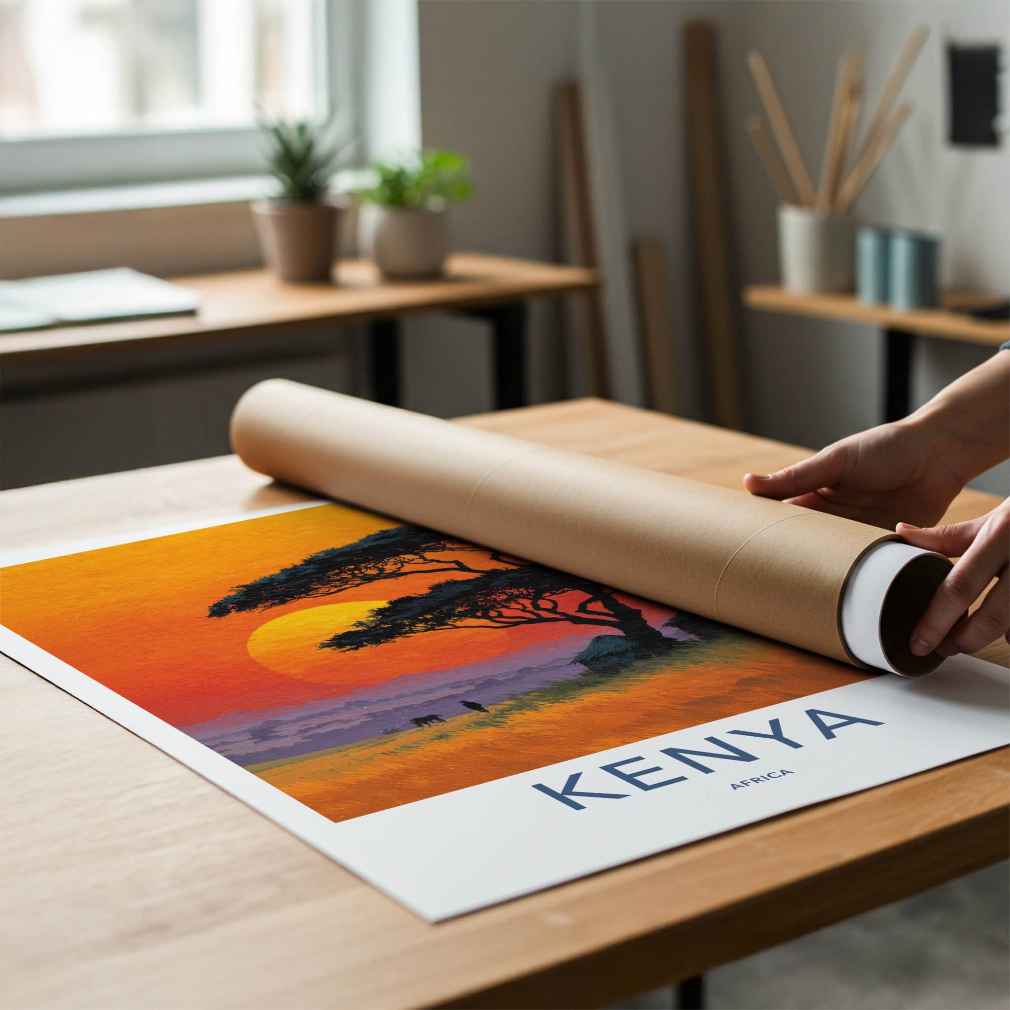 Kenya Poster - Savannah Framed Art