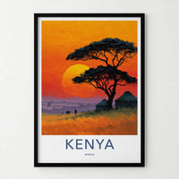 Kenya Poster - Savannah Framed Art