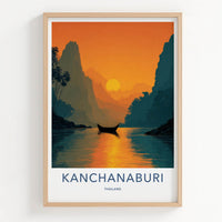Kanchanaburi Poster - Thailand Travel Art