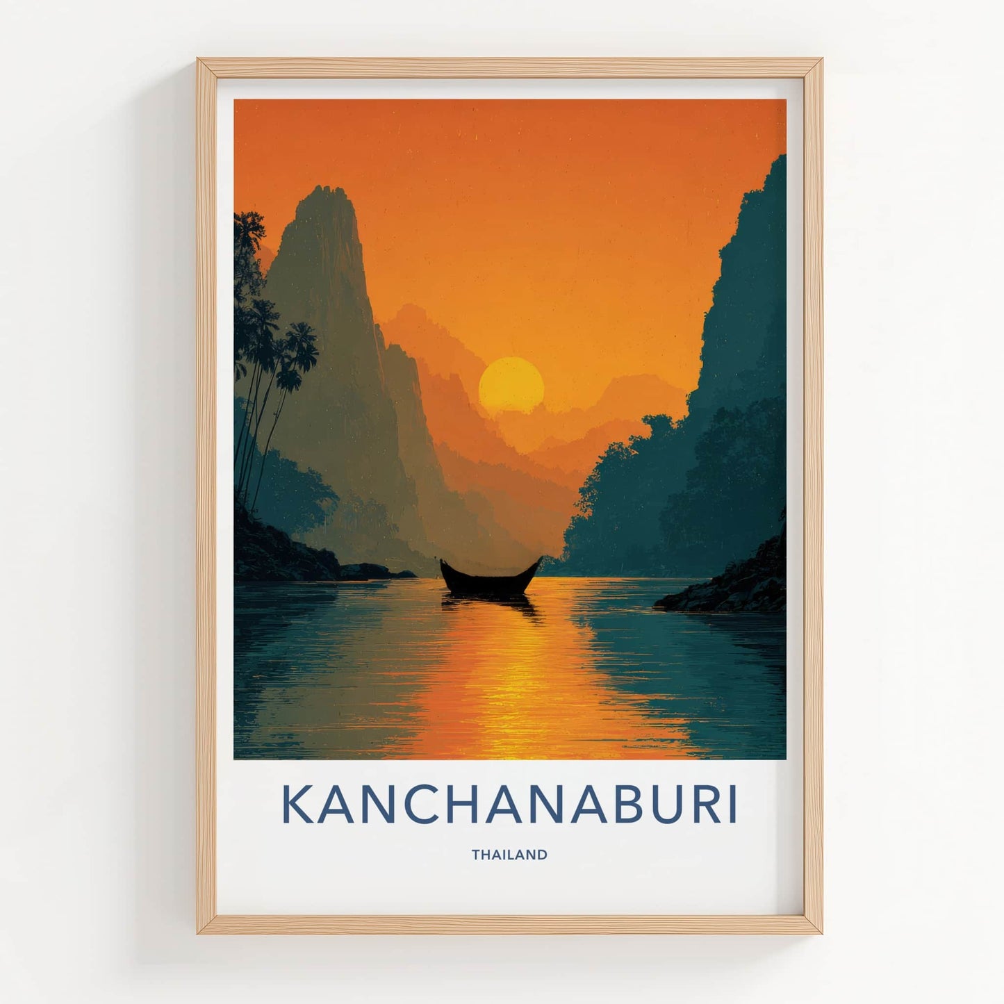 Kanchanaburi Poster - Thailand Travel Art