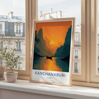Kanchanaburi Poster - Thailand Travel Art