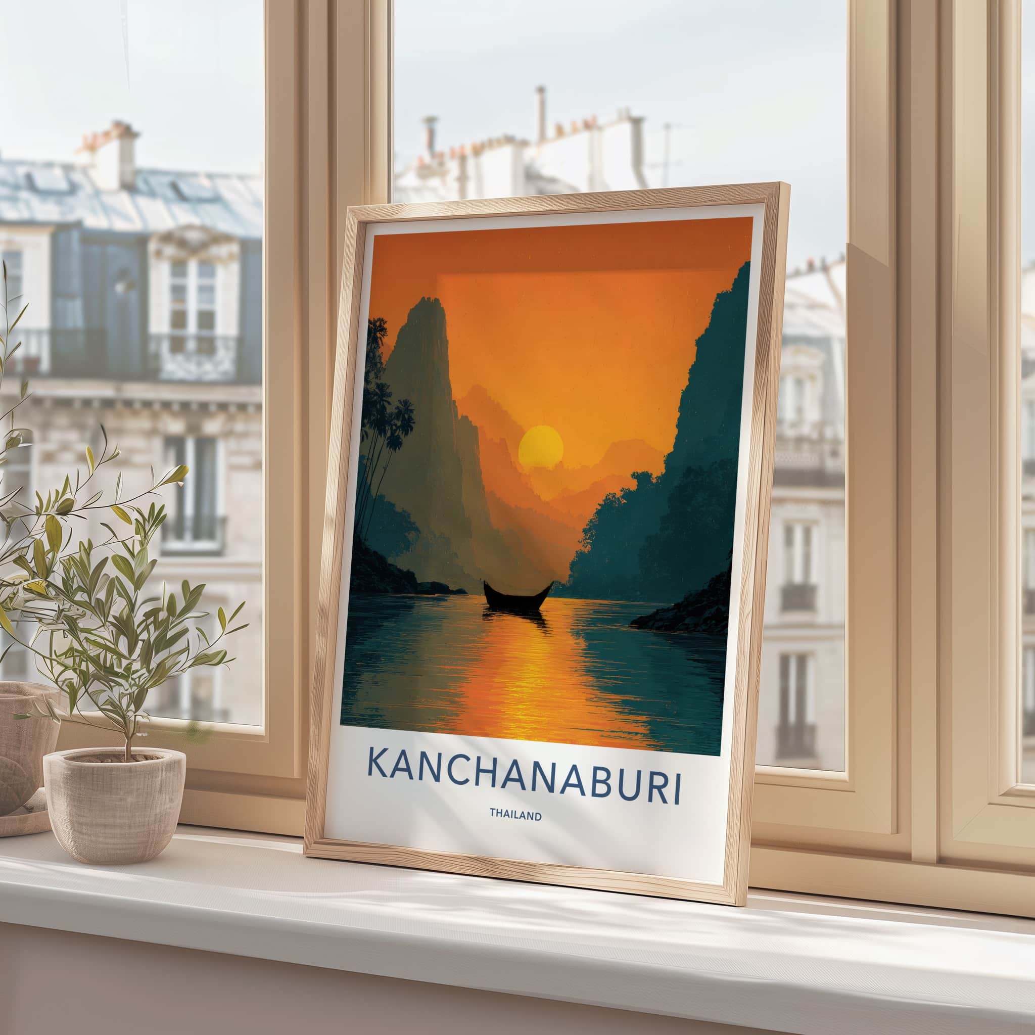 Kanchanaburi Poster - Thailand Travel Art