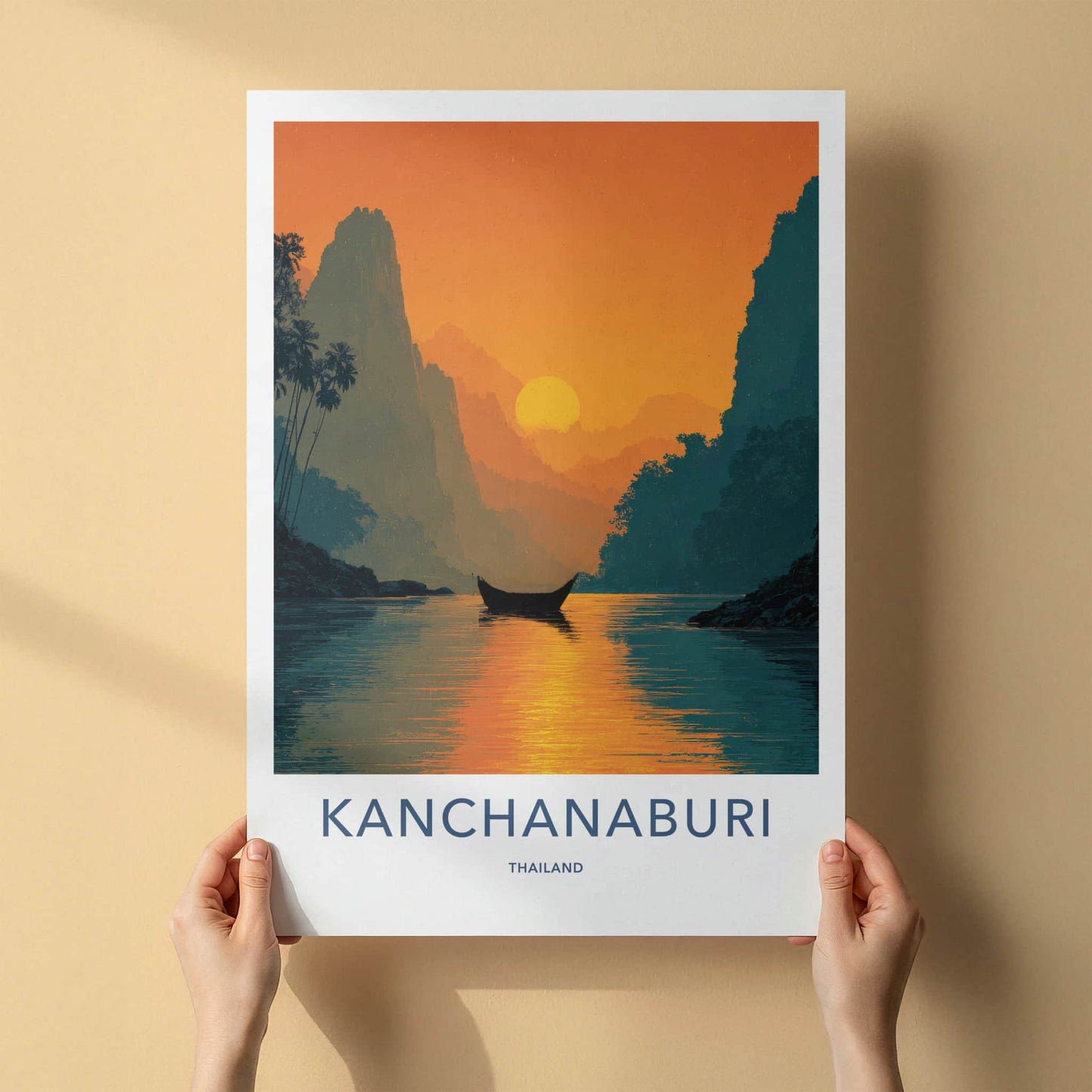 Kanchanaburi Poster - Thailand Travel Art