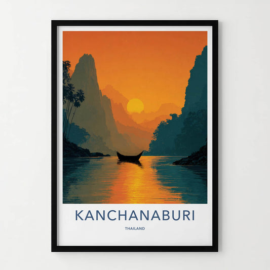 Kanchanaburi Poster - Thailand Travel Art