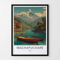 Machapuchare Poster - Nepal Travel Print