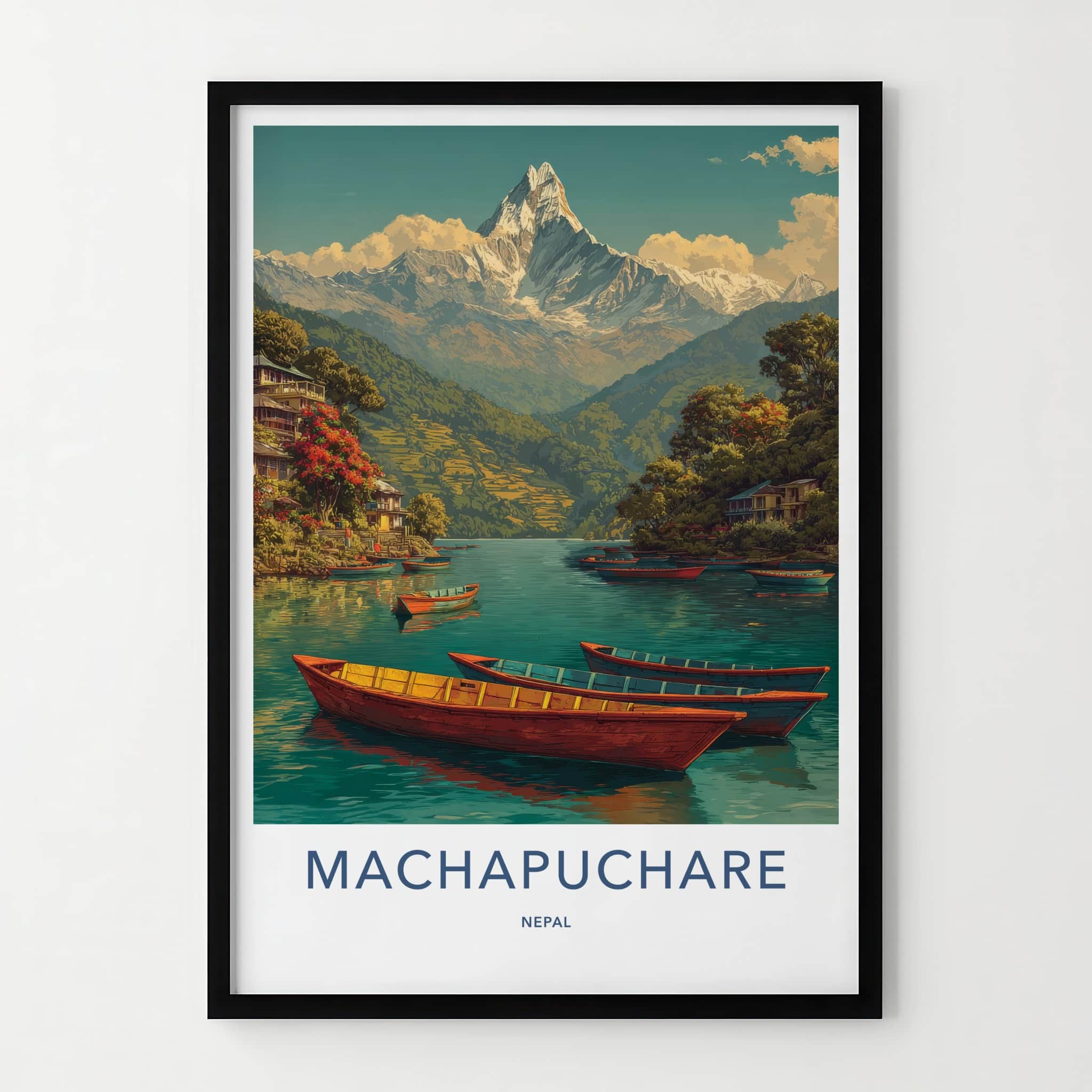 Machapuchare Poster - Nepal Travel Print