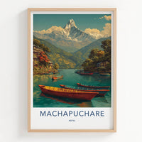 Machapuchare Poster - Nepal Travel Print