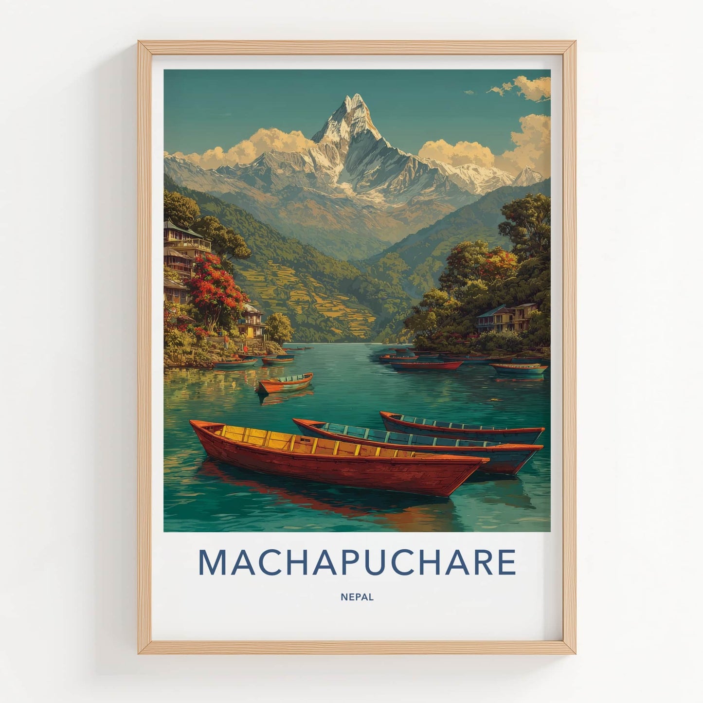 Machapuchare Poster - Nepal Travel Print