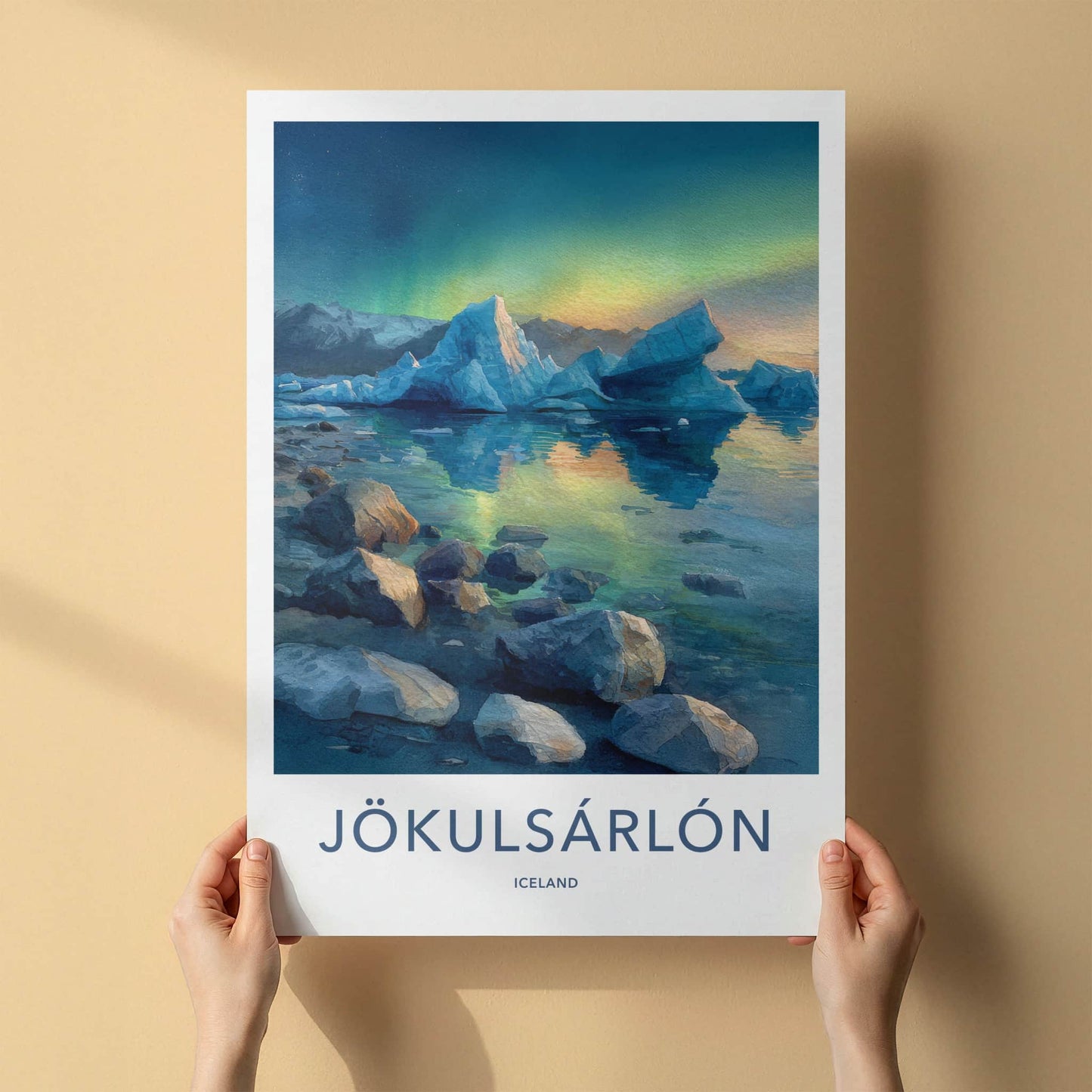 Jokulsarlon Poster - Iceland Travel Art
