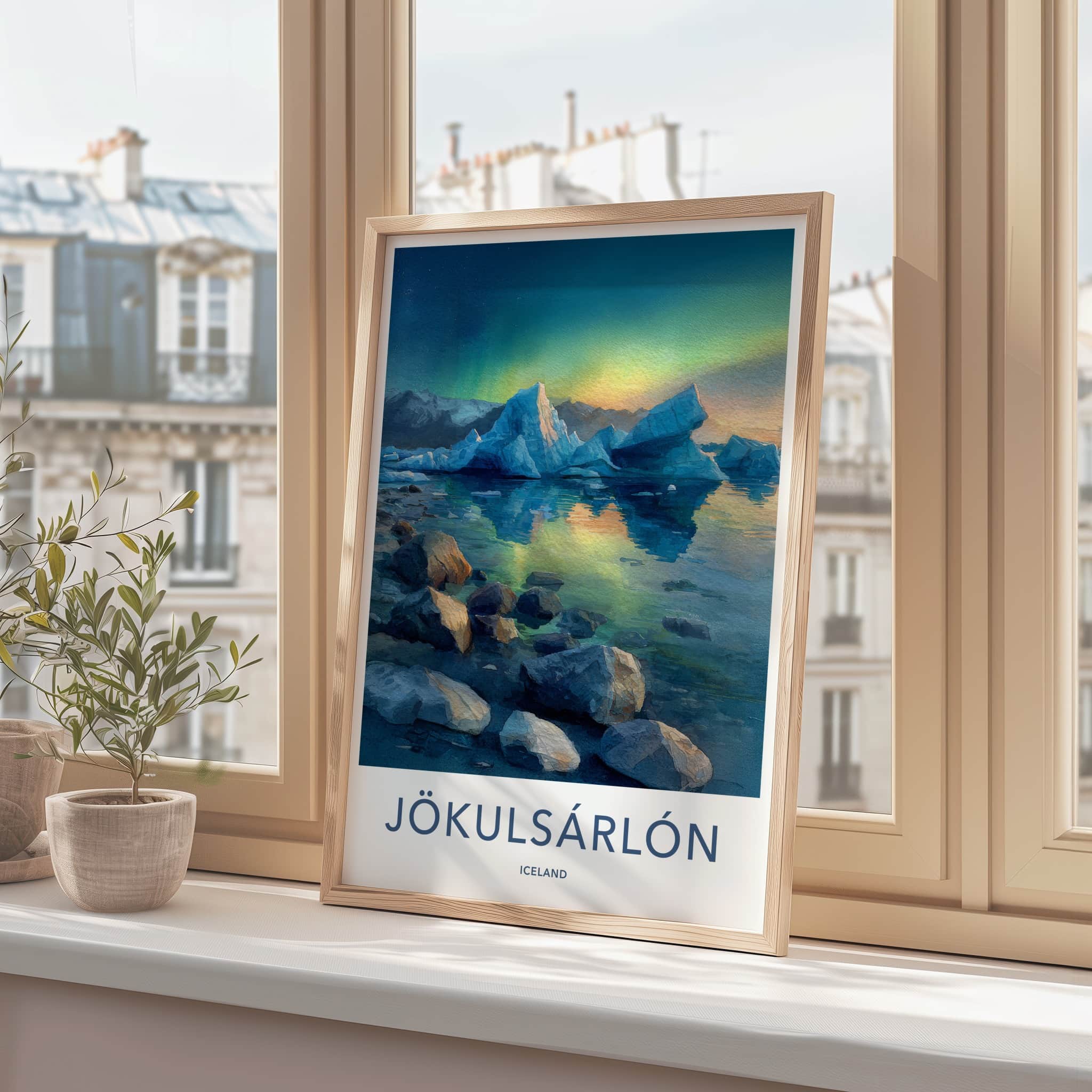 Jokulsarlon Poster - Iceland Travel Art