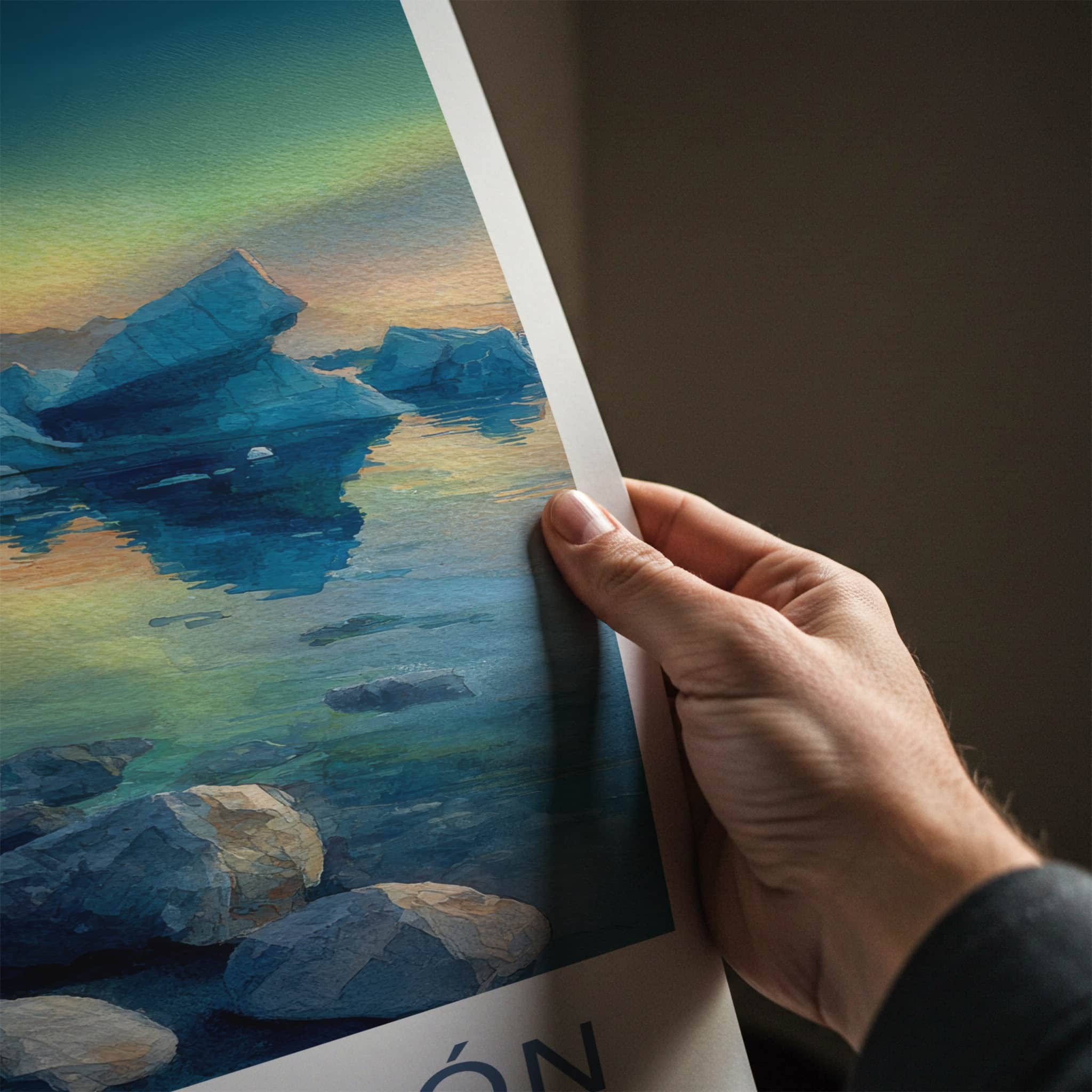 Jokulsarlon Poster - Iceland Travel Art