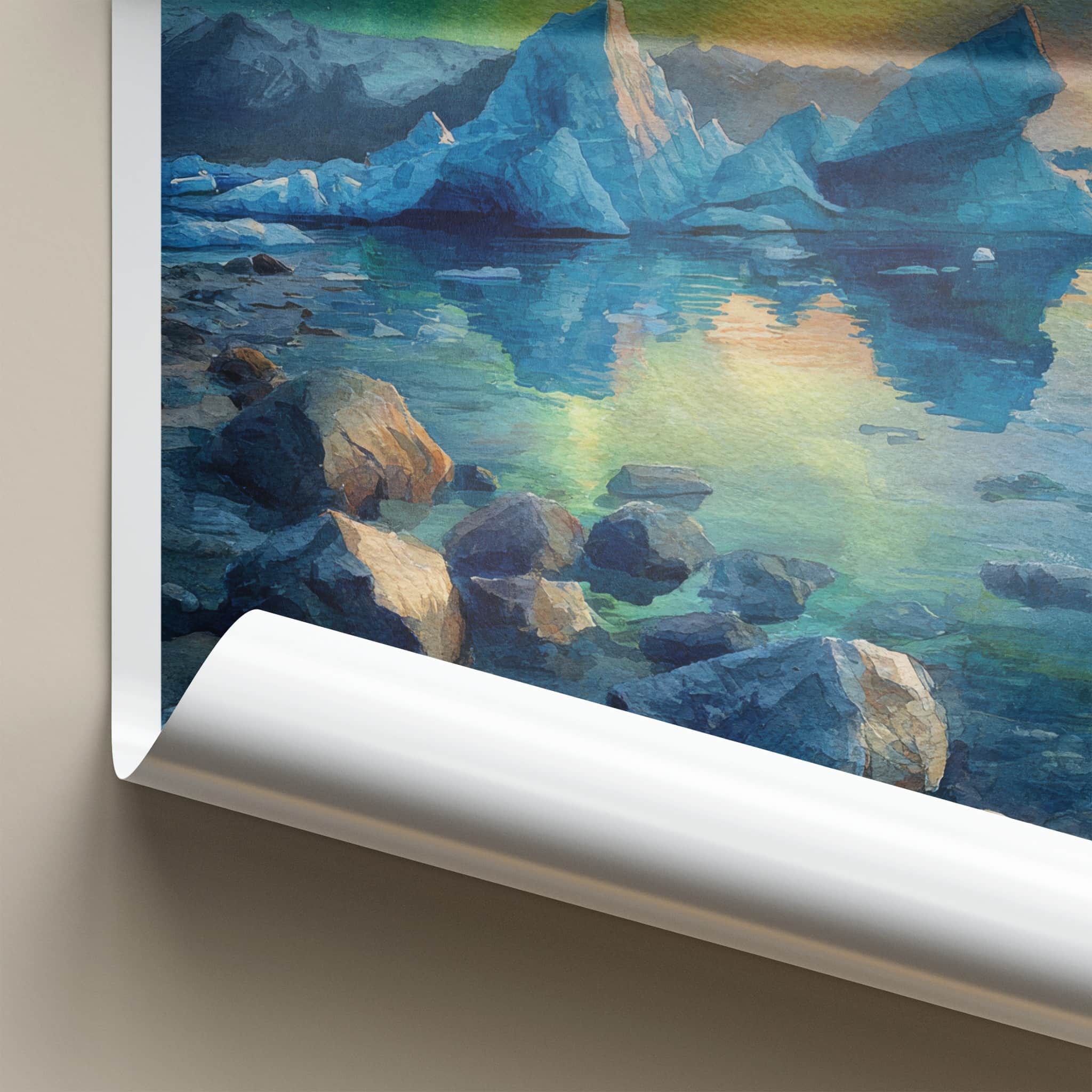 Jokulsarlon Poster - Iceland Travel Art